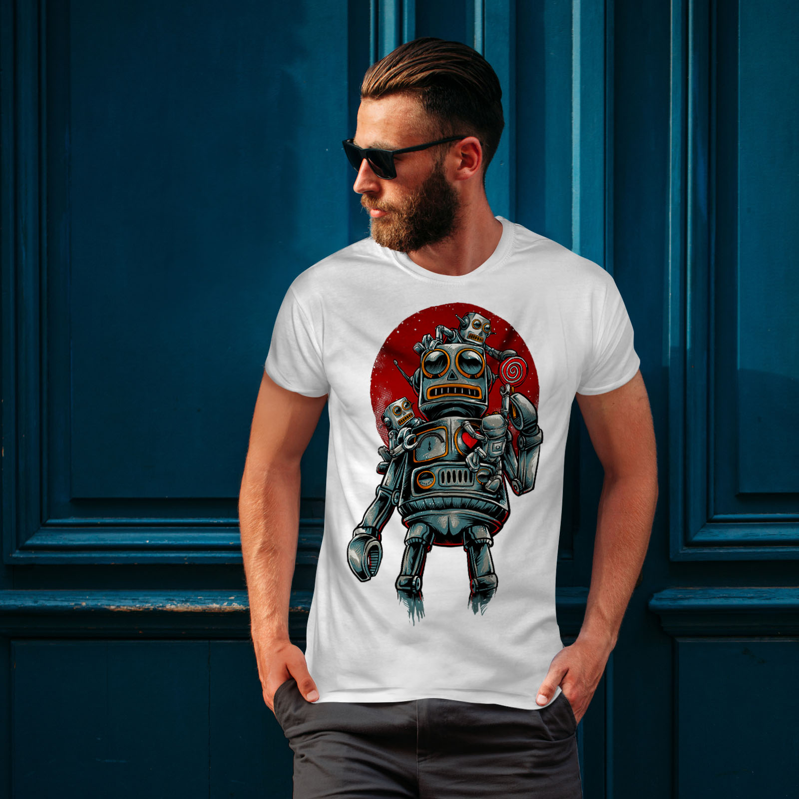 Wellcoda Crazy Robot Mens Tshirt, Mechanical Graphic Design Printed Tee eBay