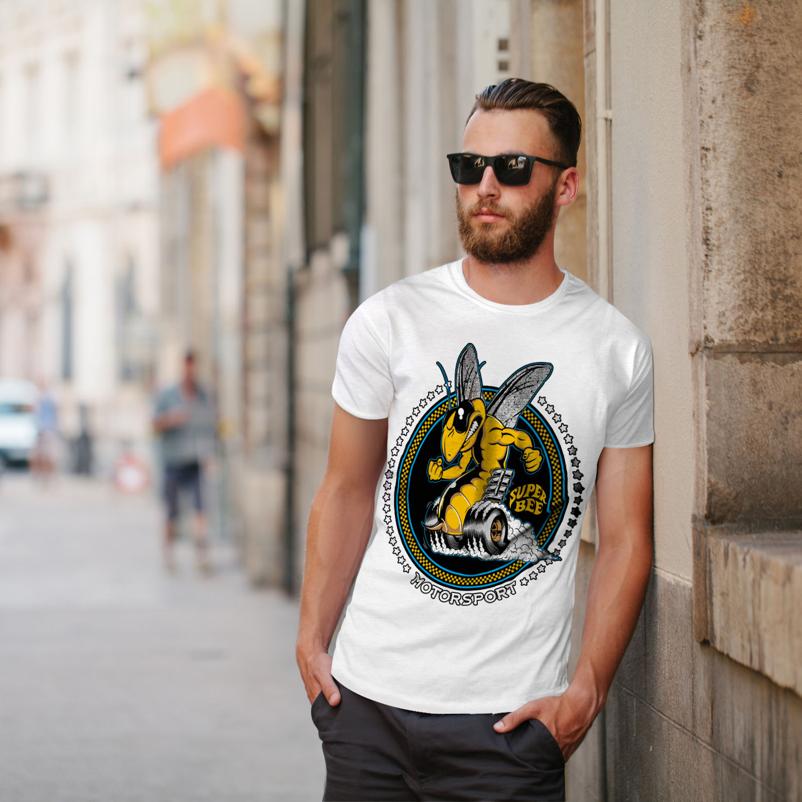 Wellcoda Super Bee Car Sport Mens T-shirt Motor Graphic Design Printed Tee