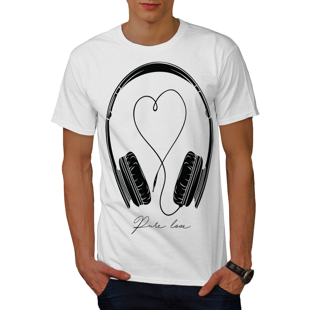 Wellcoda You Got Me Love Mens T-shirt Love Graphic Design Printed Tee 