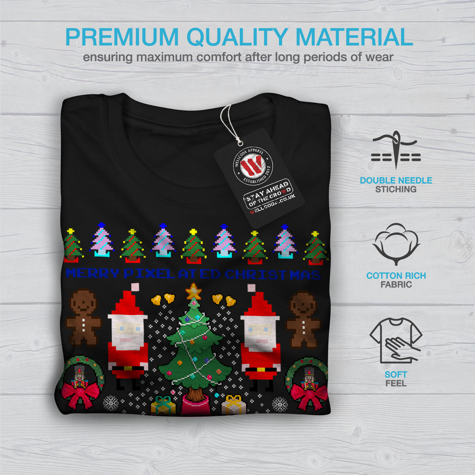 Believing Graphic Design Details about / Wellcoda Holidays Christmas Mens Long Sleeve T-shirt