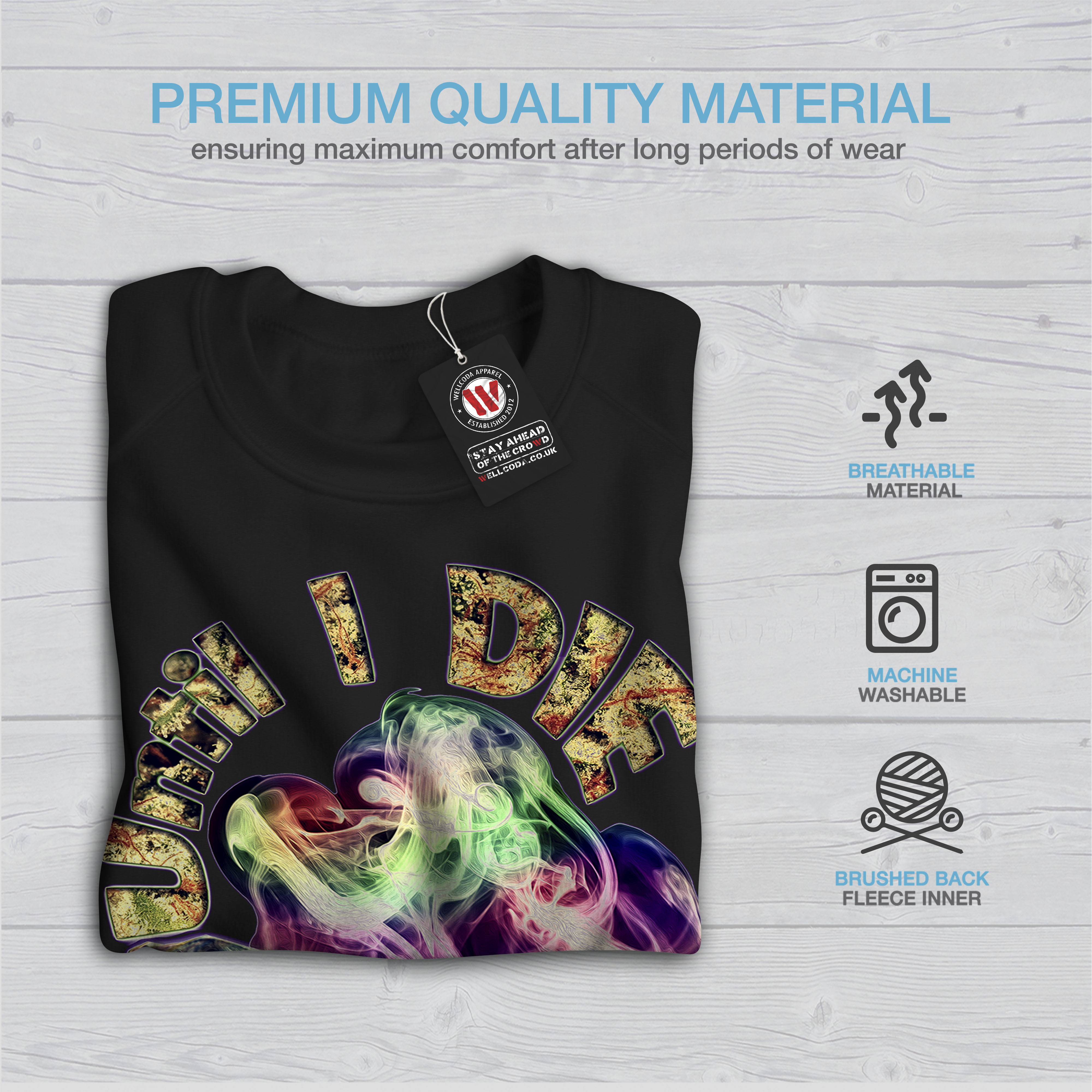 Smoke Casual Jumper wellcoda Puff 42 Cannabis Rasta Mens Sweatshirt