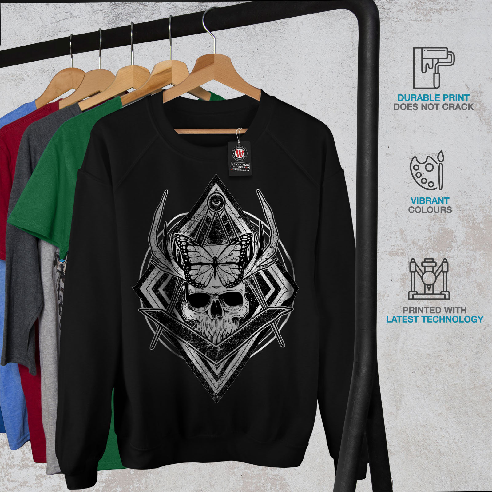 Deer Casual Jumper wellcoda Evil Dead Skull Head Mens Sweatshirt