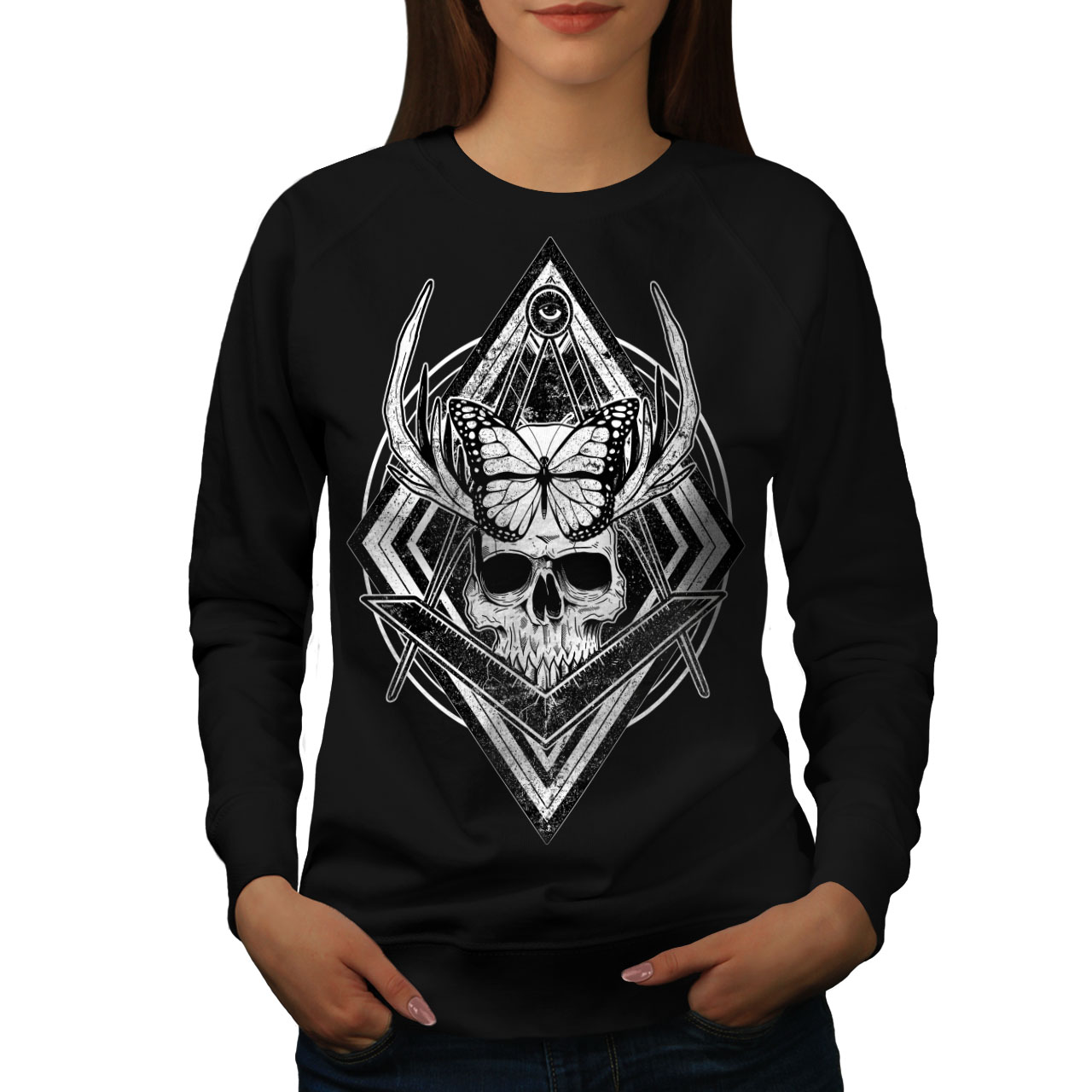Deer Casual Jumper wellcoda Evil Dead Skull Head Mens Sweatshirt