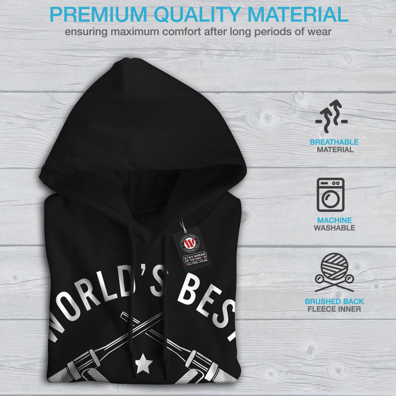 Worlds Best Welder Men Contrast Hoodie NEWWellcoda