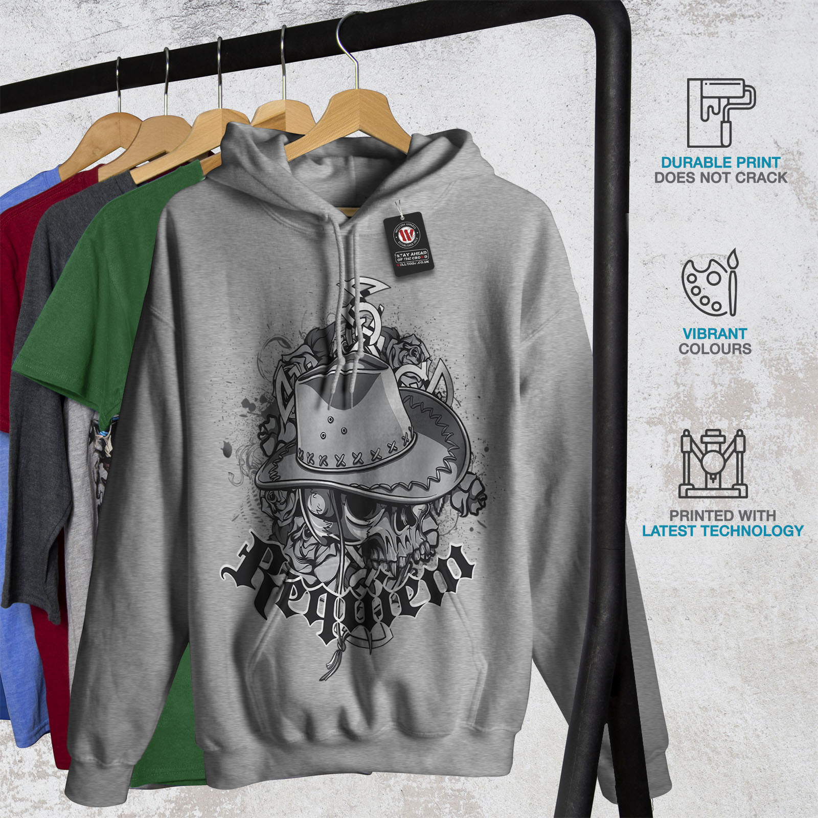 Nature Printed on The Jumpers Back wellcoda Animated Animal Mens Hoodie