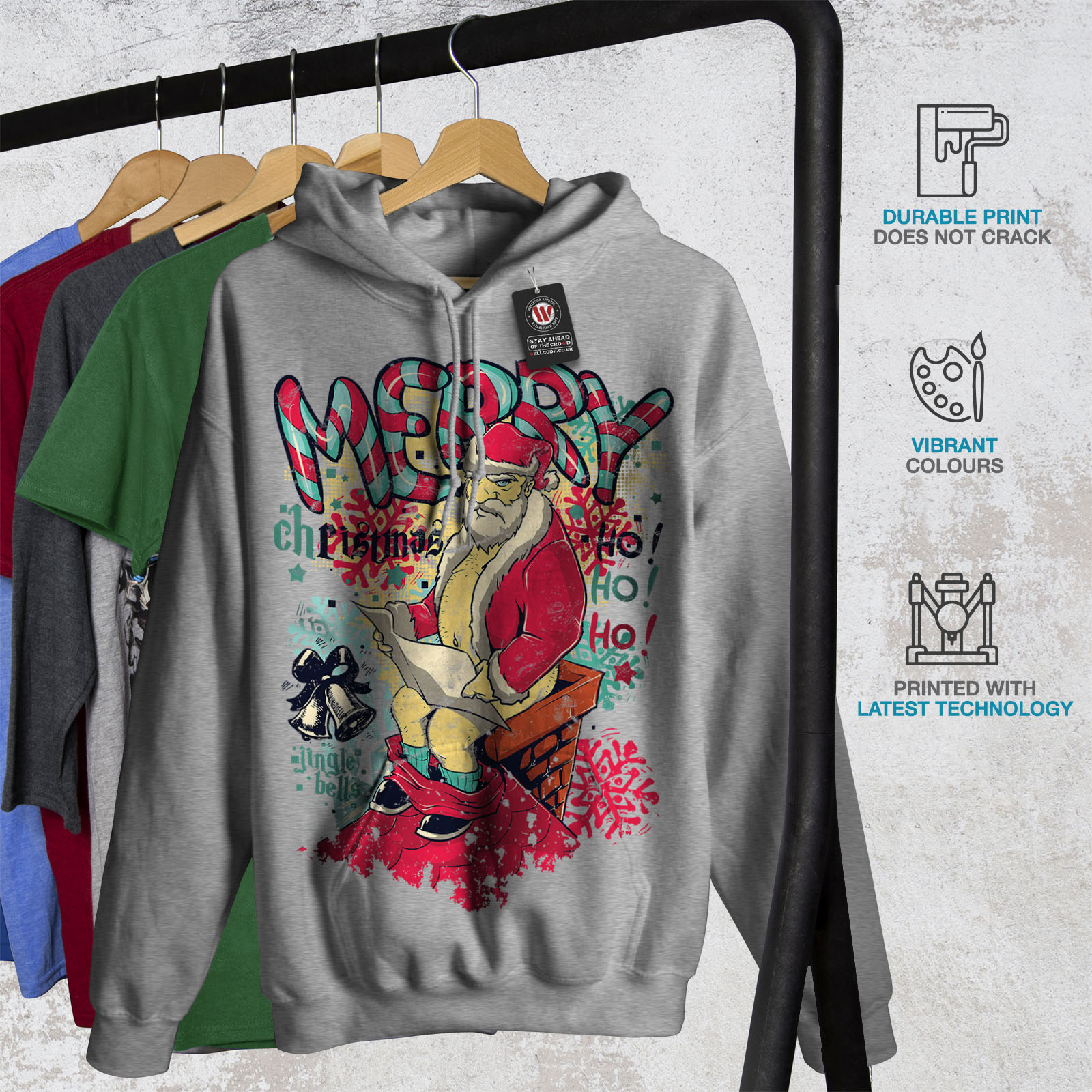 santa hooded sweatshirt