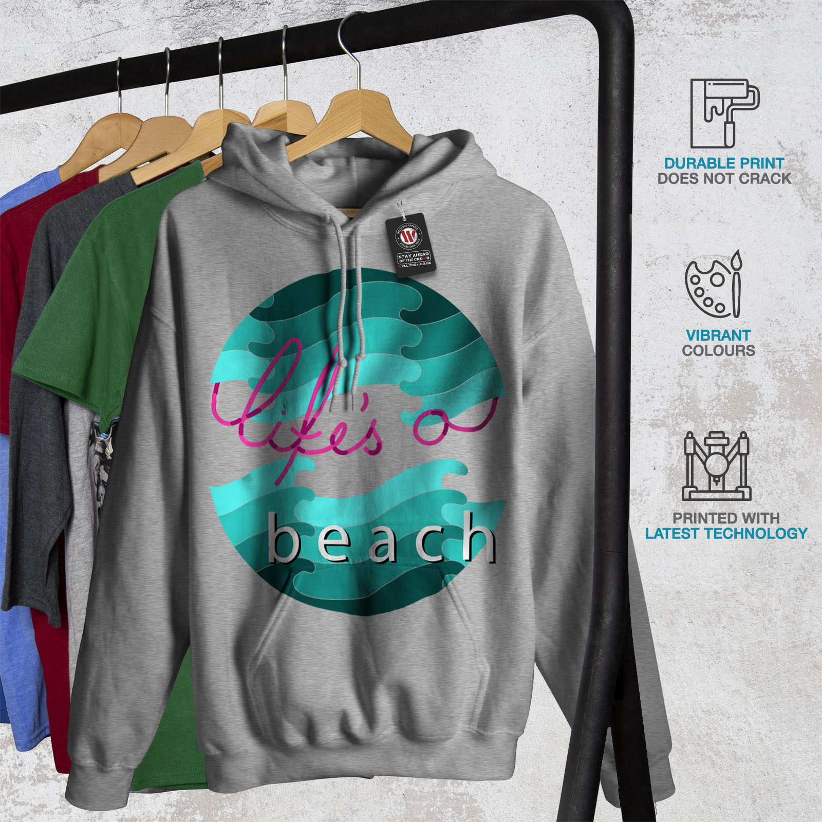 Island Casual Jumper wellcoda Palm Vacation Sea Mens Sweatshirt