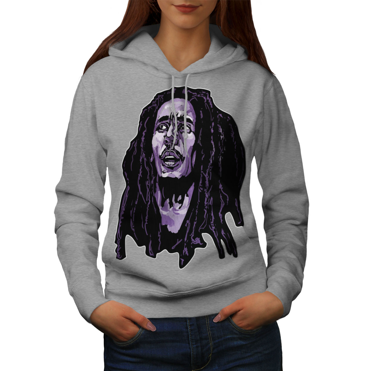 No Casual Hooded Sweatshirt Wellcoda Rasta Legend Celebrity Womens Hoodie