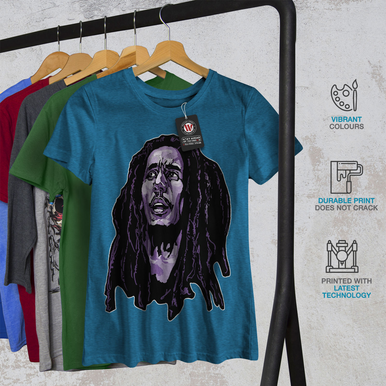 bob marley womens t shirts uk