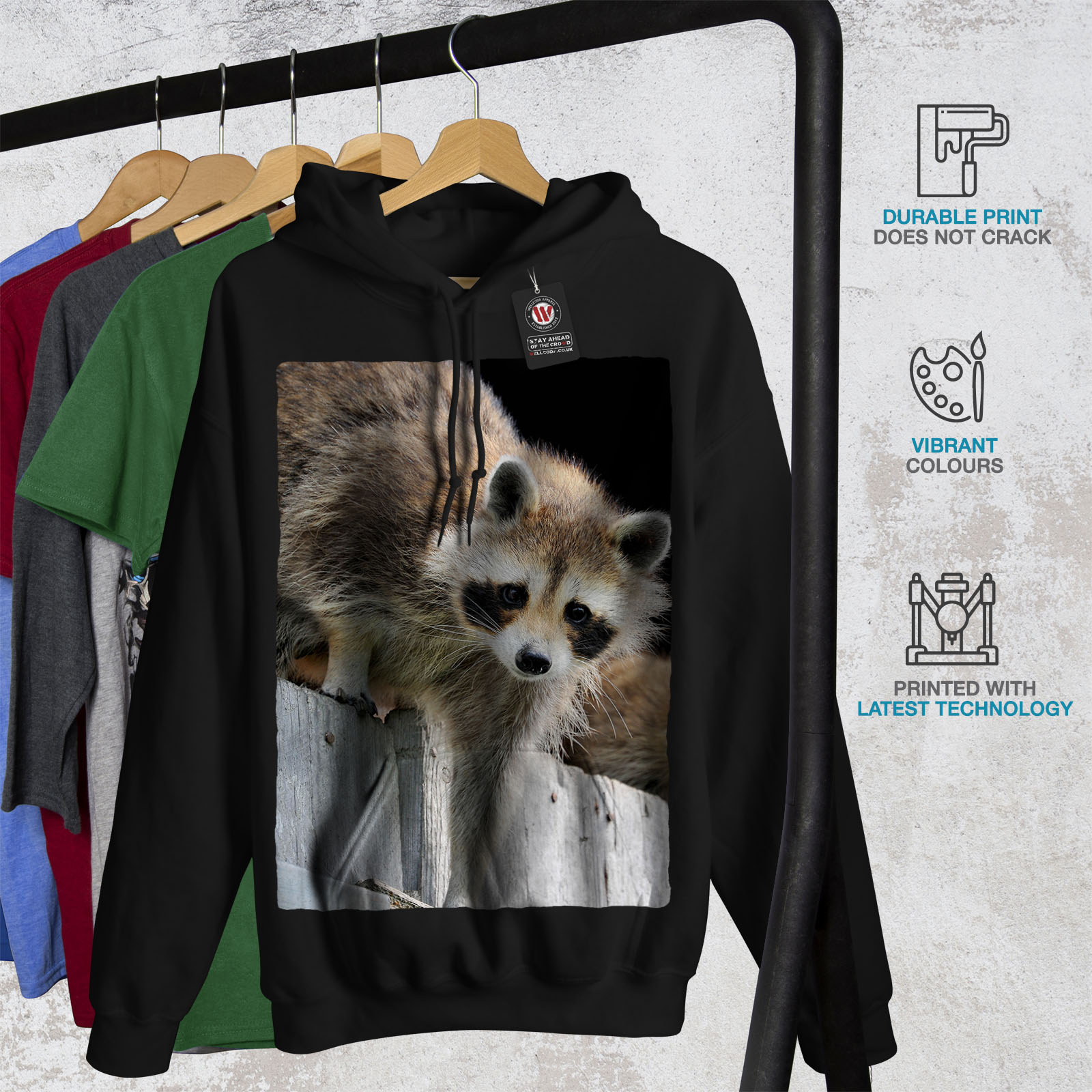 King Casual Pullover Jumper Wellcoda Racoon Photo Wild Animal Womens Sweatshirt