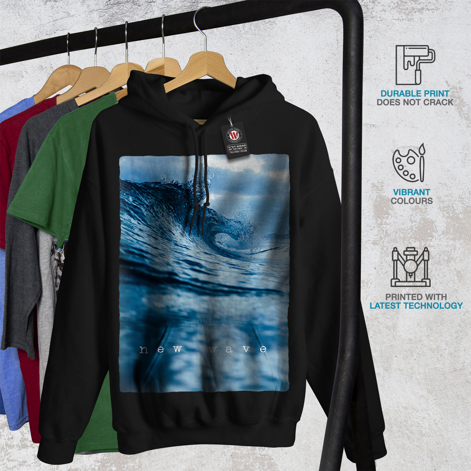 wellcoda Ocean Sea Girl Holiday Mens Sweatshirt Surf Casual Jumper