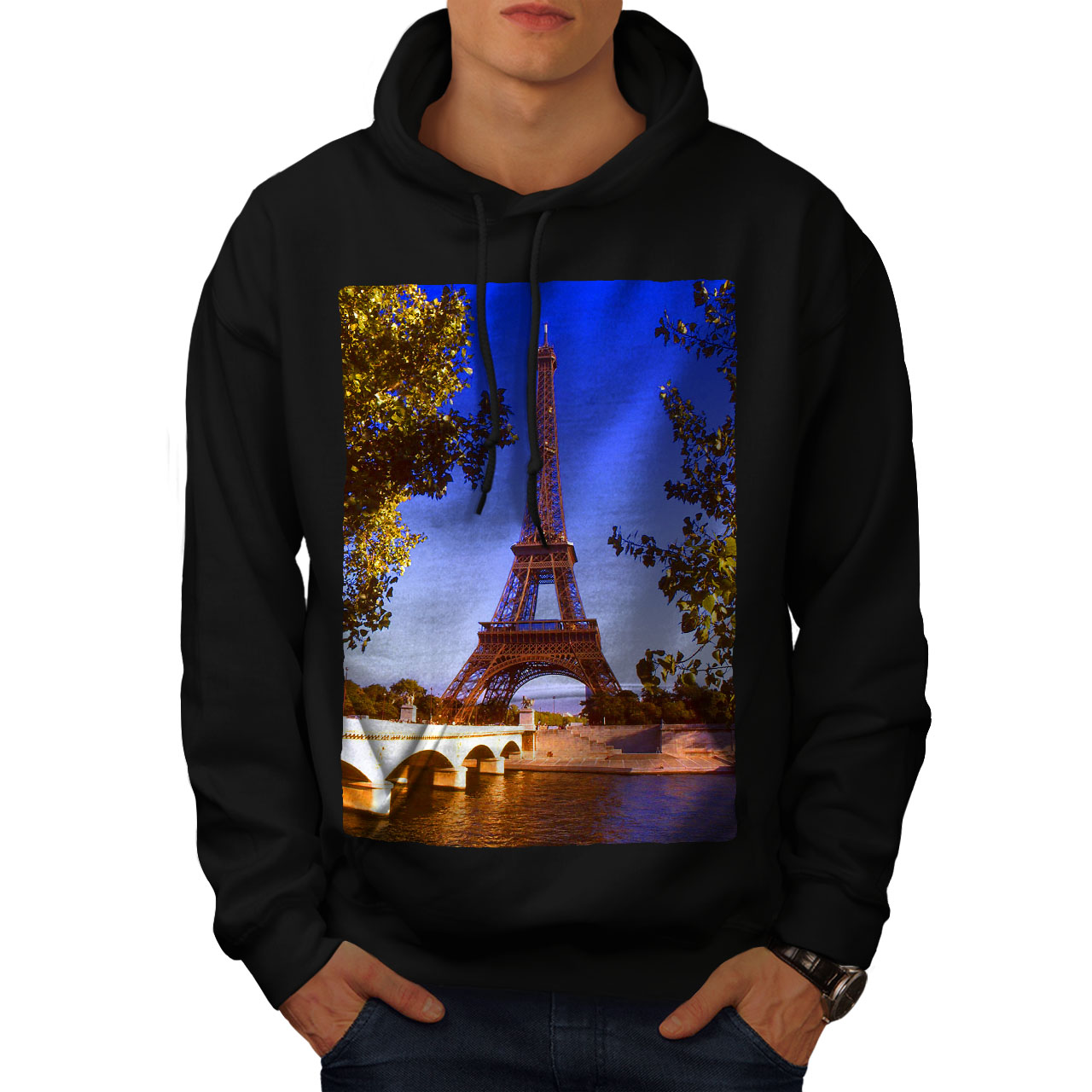Landmark Casual Jumper wellcoda Paris Landmark City Mens Sweatshirt