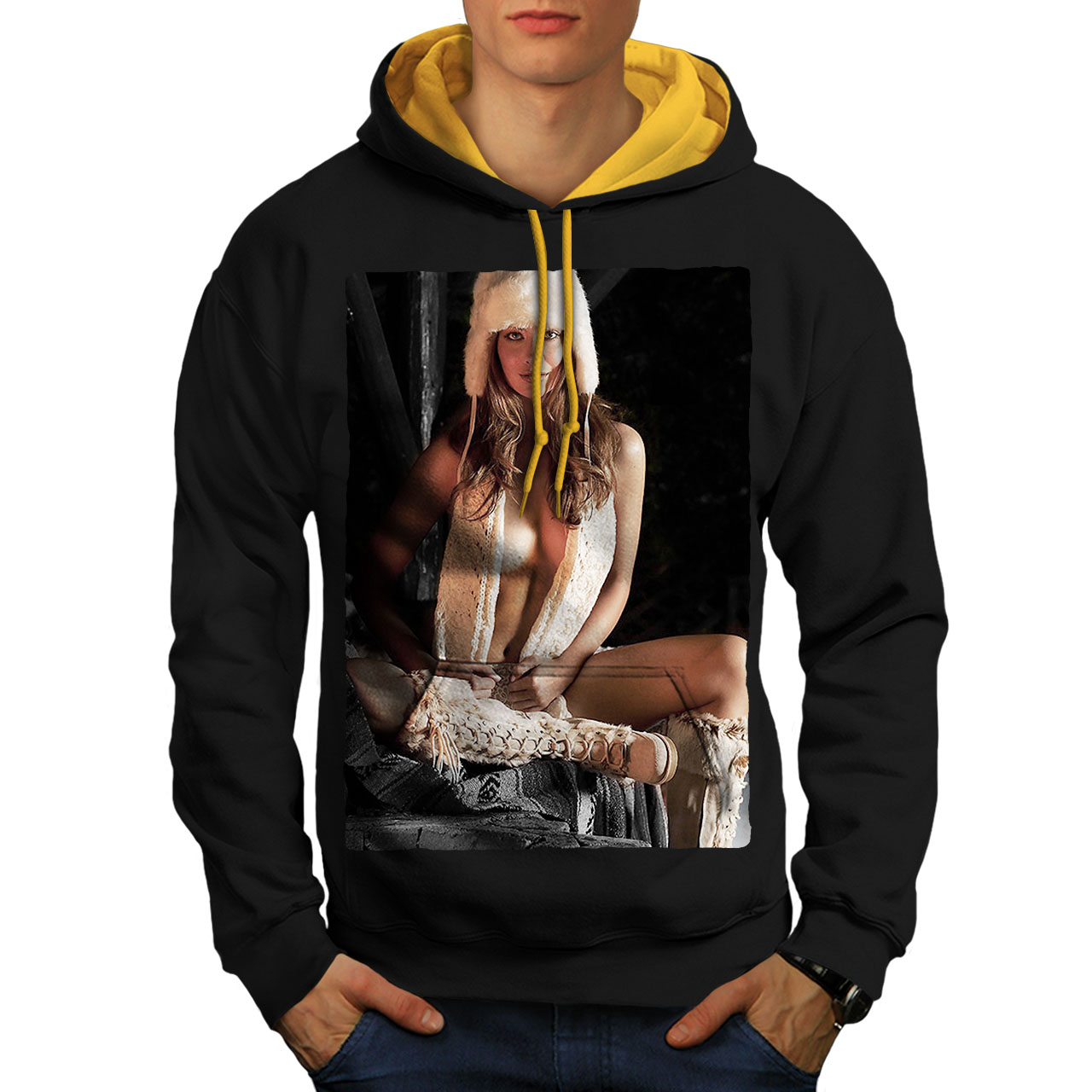 hot girl in hoodie