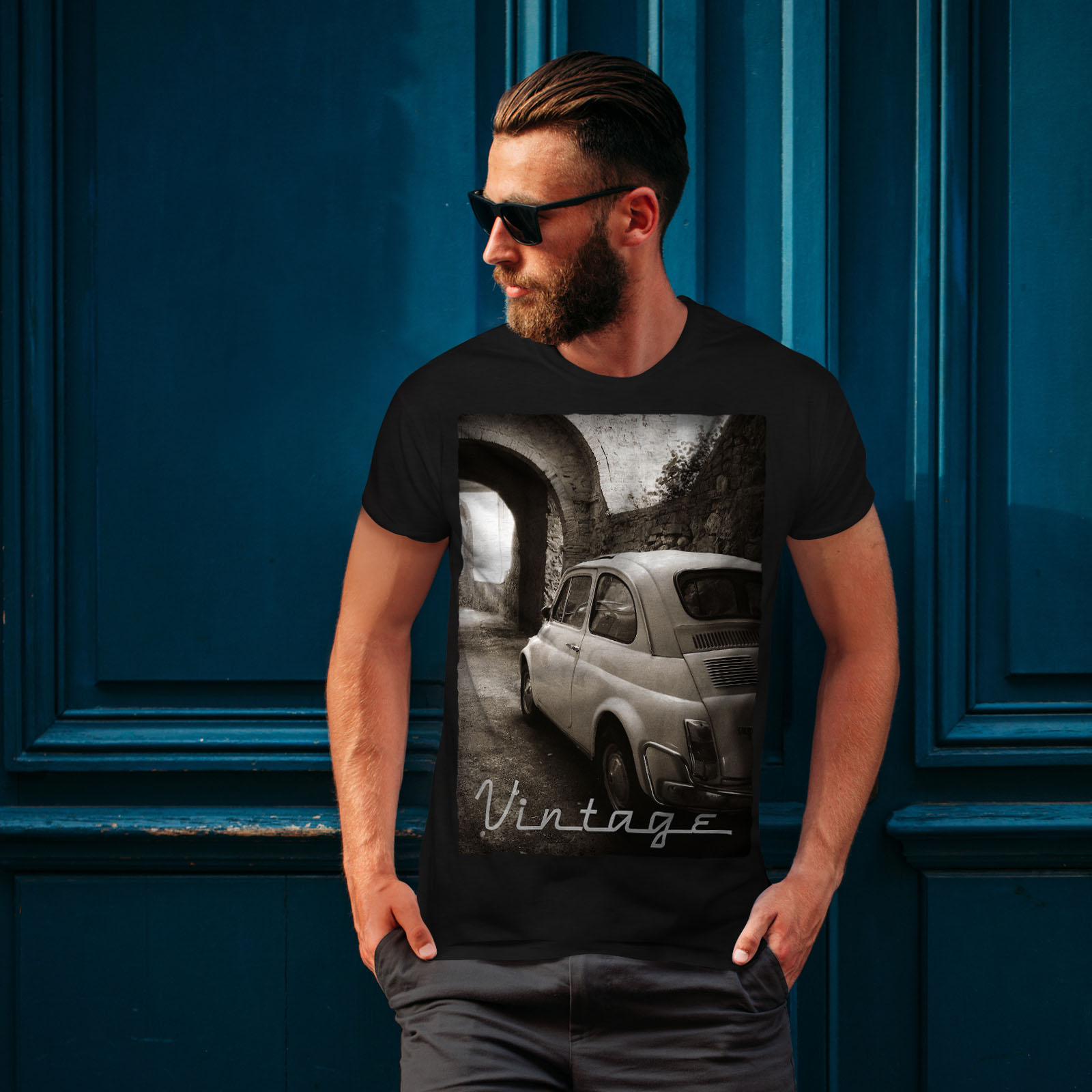 Wellcoda Car Retro Funky Vintage Mens T-shirt Retro Graphic Design Printed Tee Wellcoda Car Retro Funky Vintage Mens T-shirt Retro Graphic Design Printed Tee