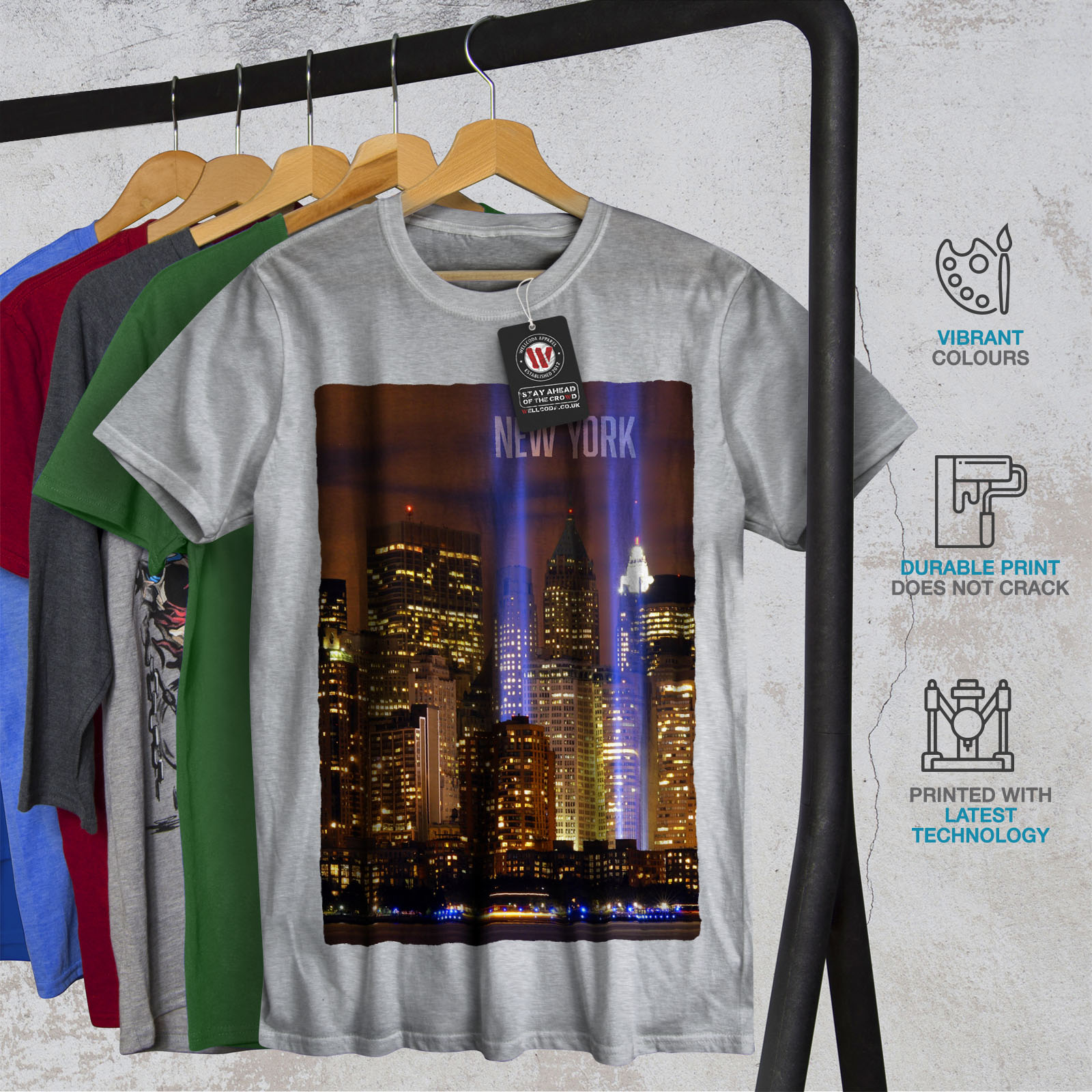 Wellcoda New York City Life Mens T-shirt, Urban Art Graphic Design ...