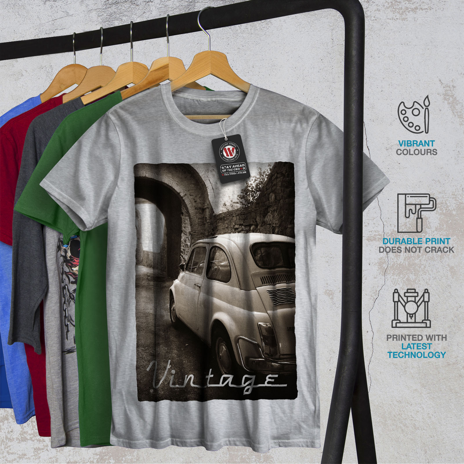 Wellcoda Car Retro Funky Vintage Mens T-shirt Retro Graphic Design Printed Tee Wellcoda Car Retro Funky Vintage Mens T-shirt Retro Graphic Design Printed Tee