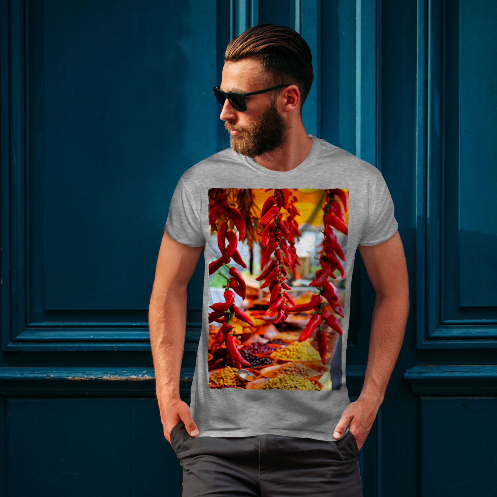 Wellcoda Red Hot Spicy Pepper Mens T-shirt, Chili Graphic Design ...