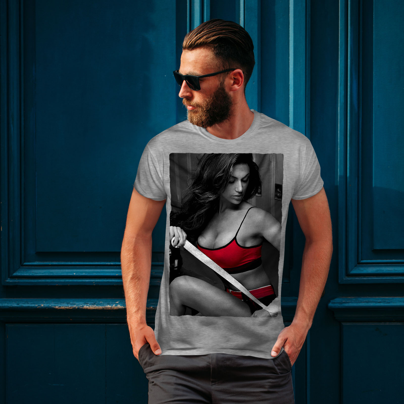 Wellcoda surprise Face Cool T-shirt femme Choquant Casual Design Imprimé Tee