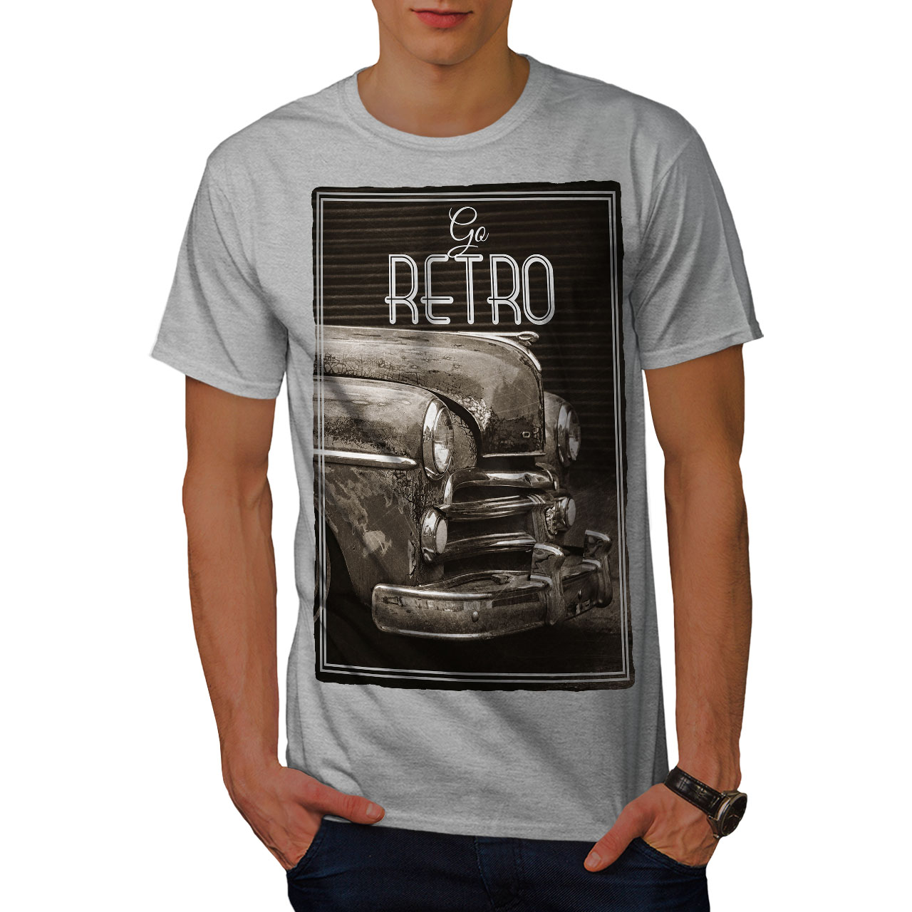 Wellcoda Car Retro Funky Vintage Mens T-shirt Retro Graphic Design Printed Tee Wellcoda Car Retro Funky Vintage Mens T-shirt Retro Graphic Design Printed Tee