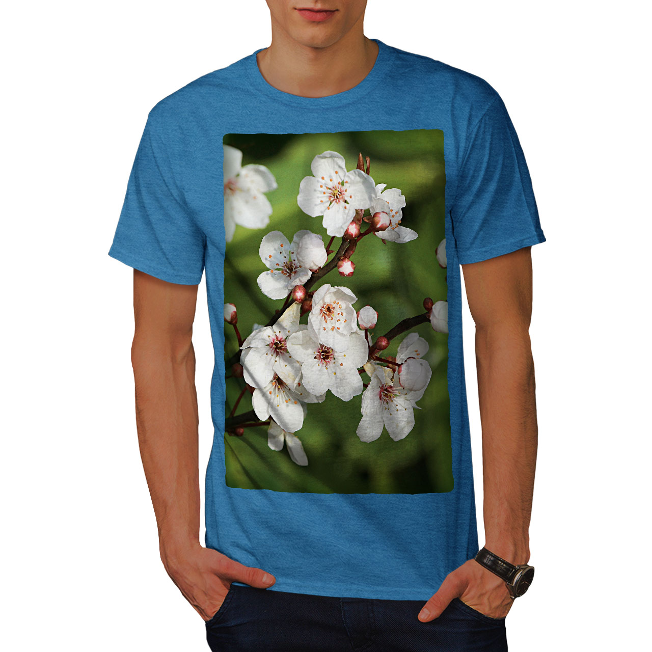 off white cherry blossom t shirt