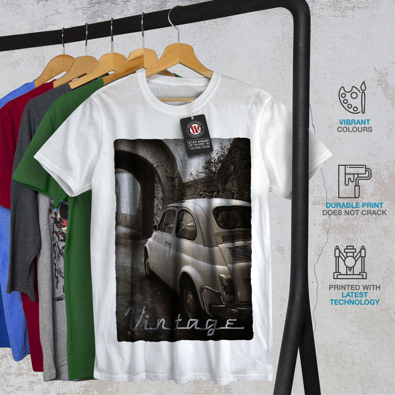 Wellcoda Car Retro Funky Vintage Mens T-shirt Retro Graphic Design Printed Tee Wellcoda Car Retro Funky Vintage Mens T-shirt Retro Graphic Design Printed Tee