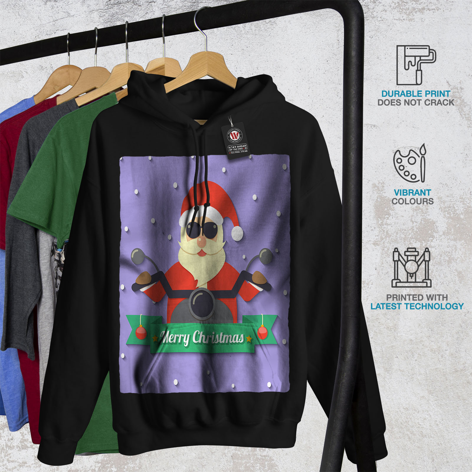 santa hooded sweatshirt