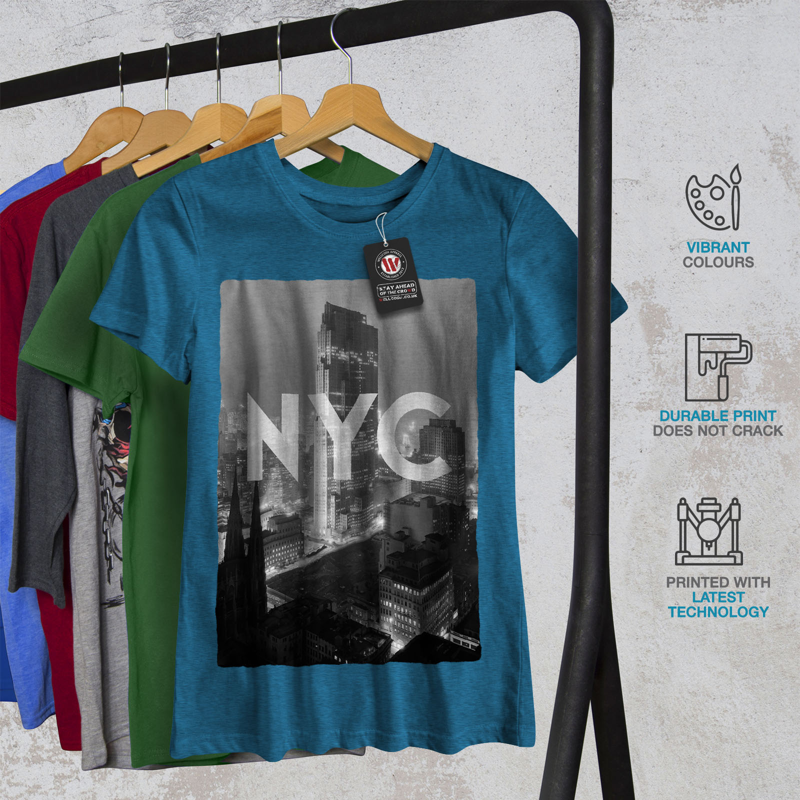 New York City Landmark Women T-shirt NEW | Wellcoda | eBay