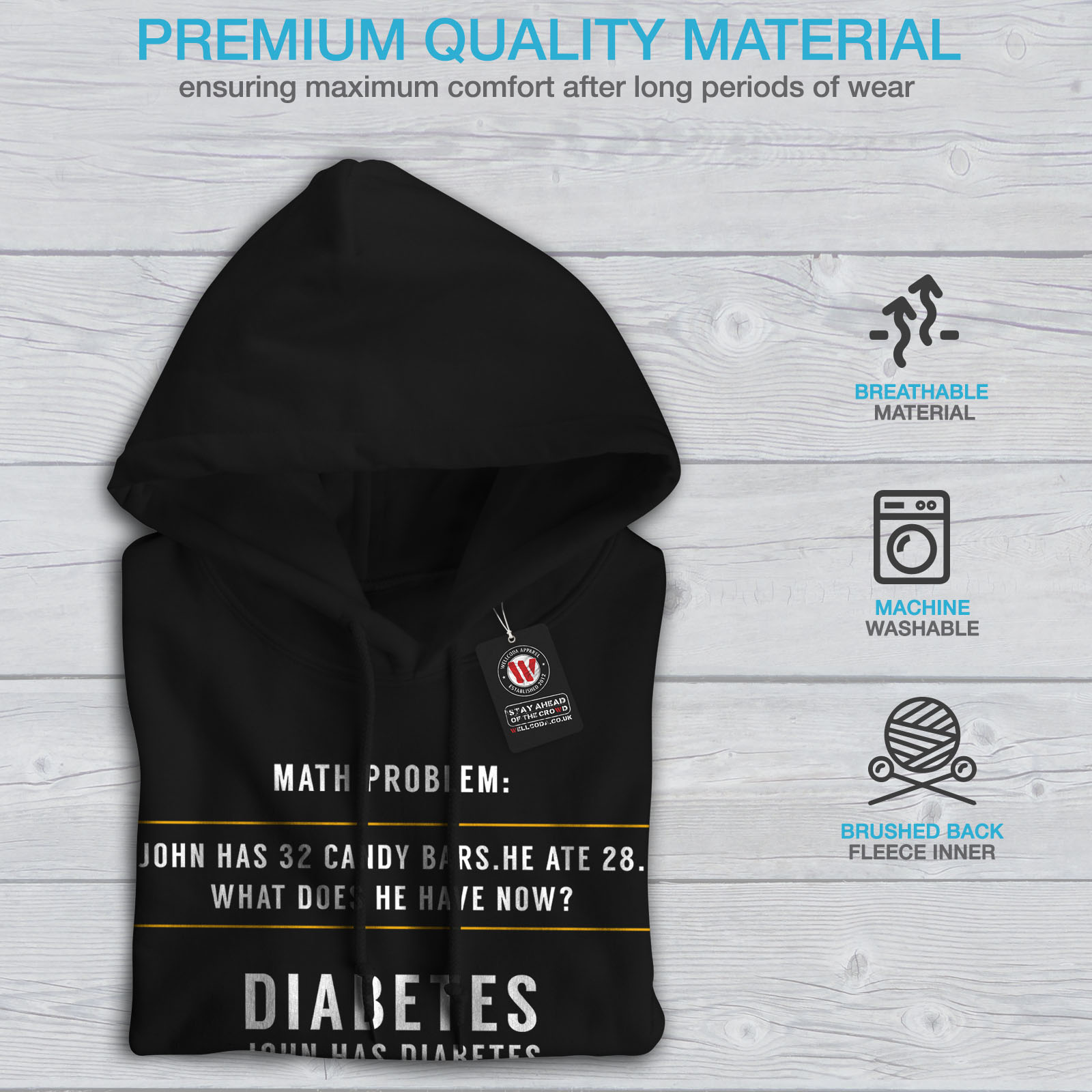 Sweatshirt Hooded Black Mens Sarcastic Hoodie Wellcoda Casual Math Problem W0wqWSnA