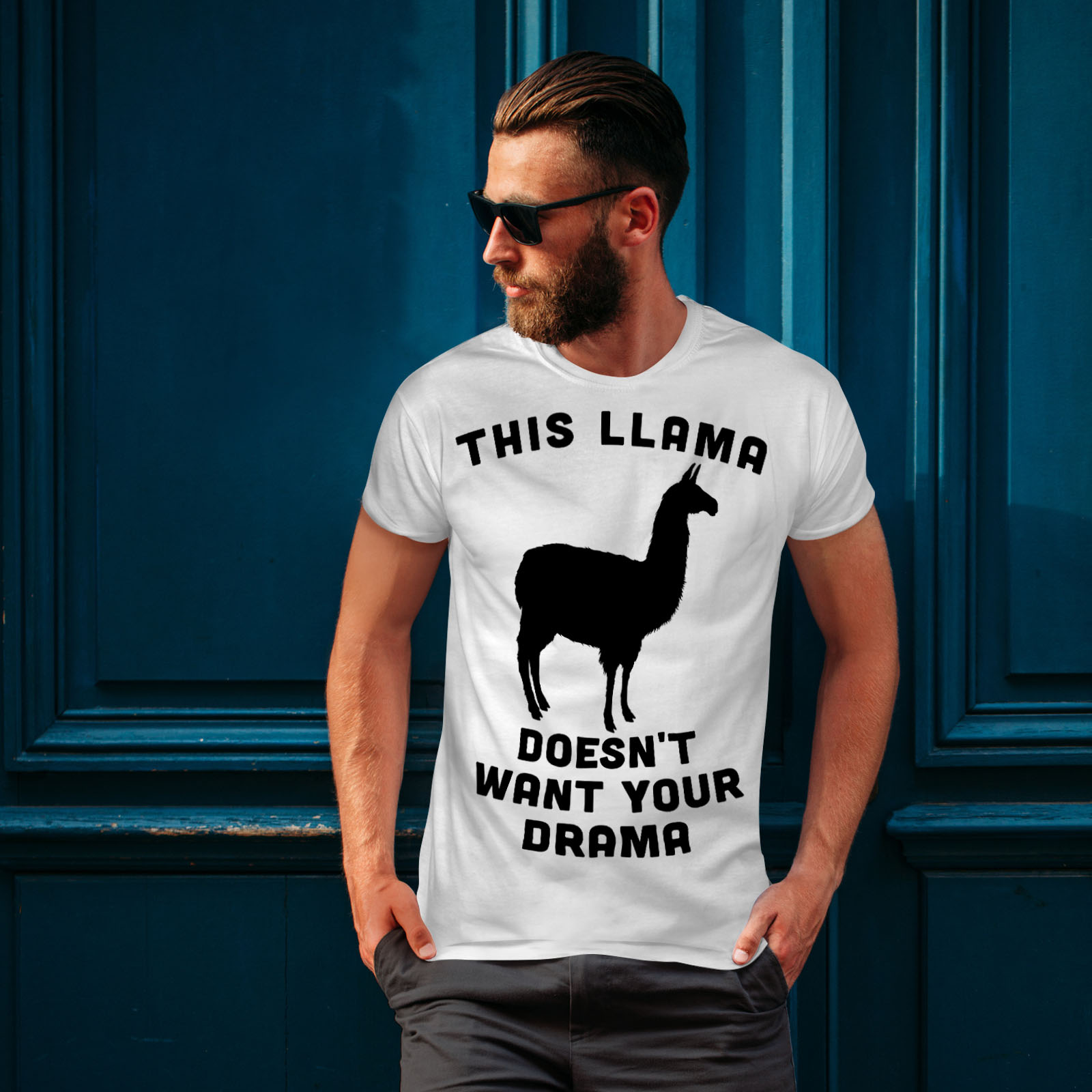 men slogan graphic tee