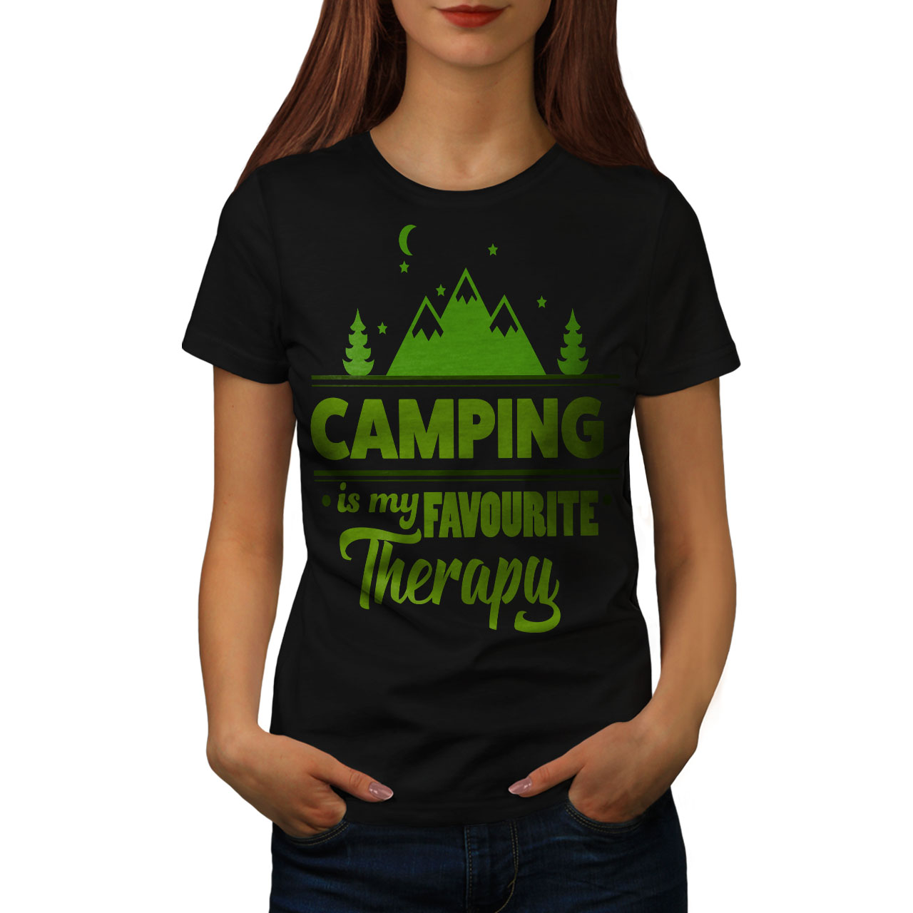 Wellcoda Camping Thérapie T-shirt homme Outdoor design graphique imprimé Tee 
