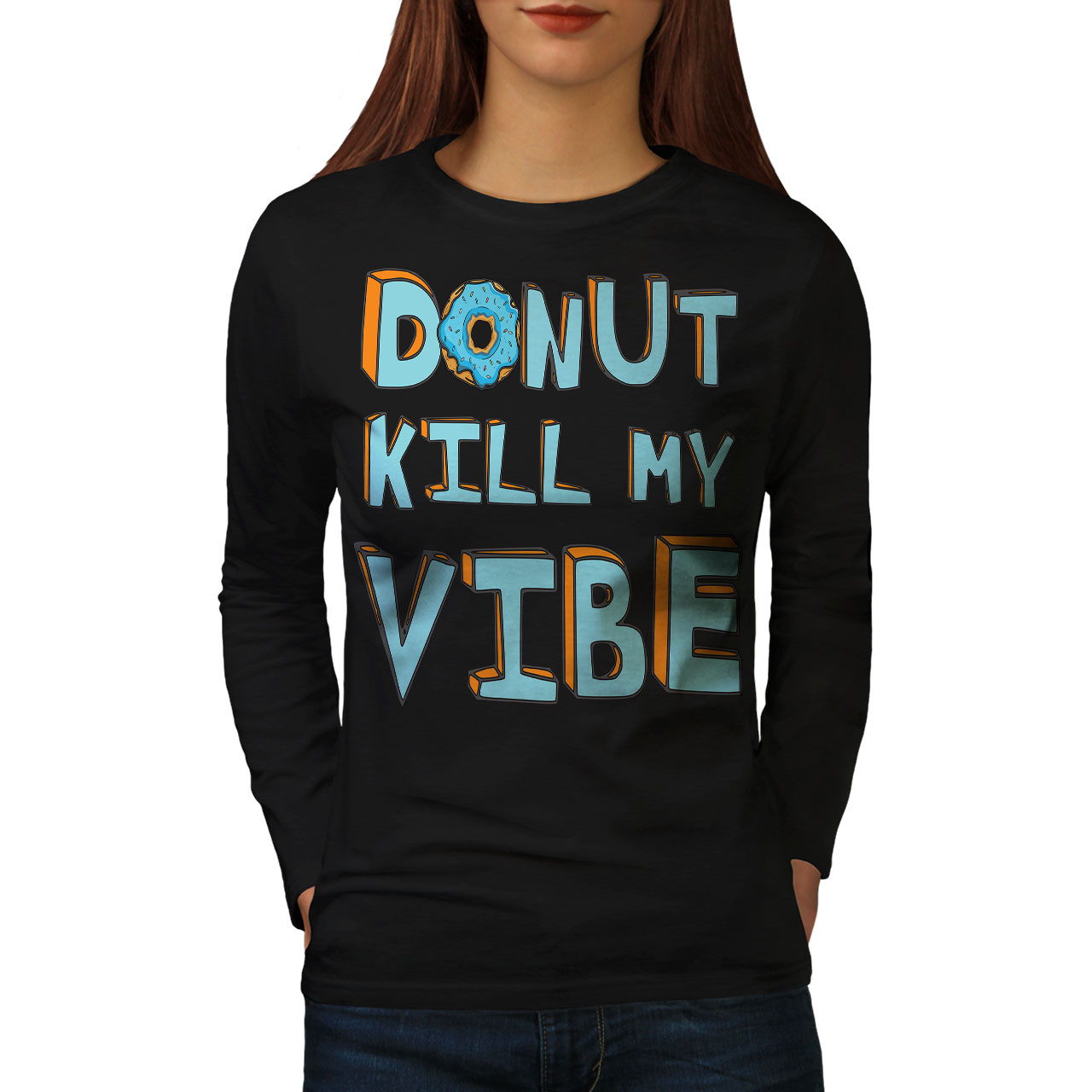Womens long sleeve t shirts with sayings Clearance