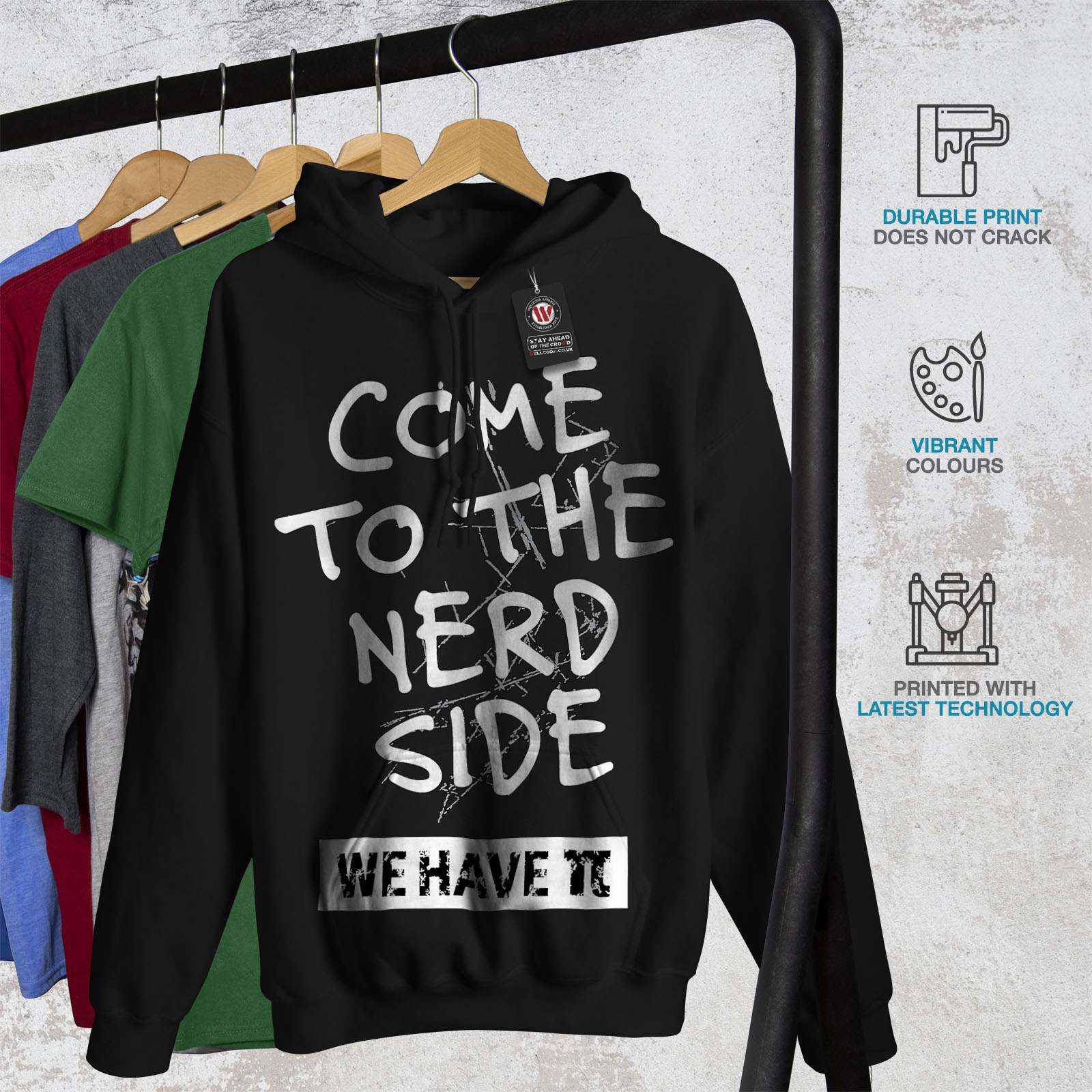 nera con Joke Wellcoda con cappuccio Maths Felpa Felpa cappuccio Mens Casual aRxwFq1