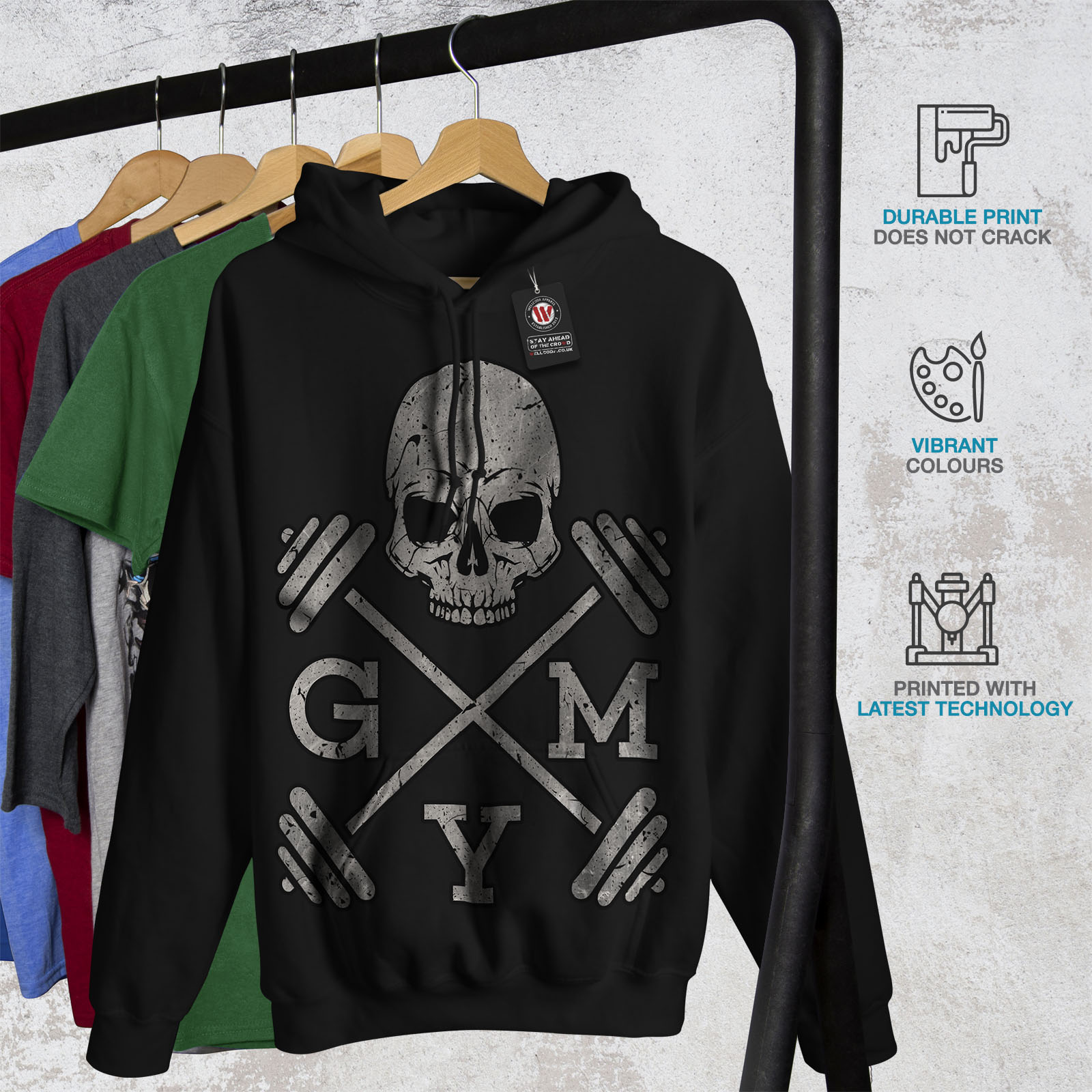 New nera casual Wellcoda Mens lavoro con da con Felpa cappuccio Felpa cappuccio wWFq1tRf4W