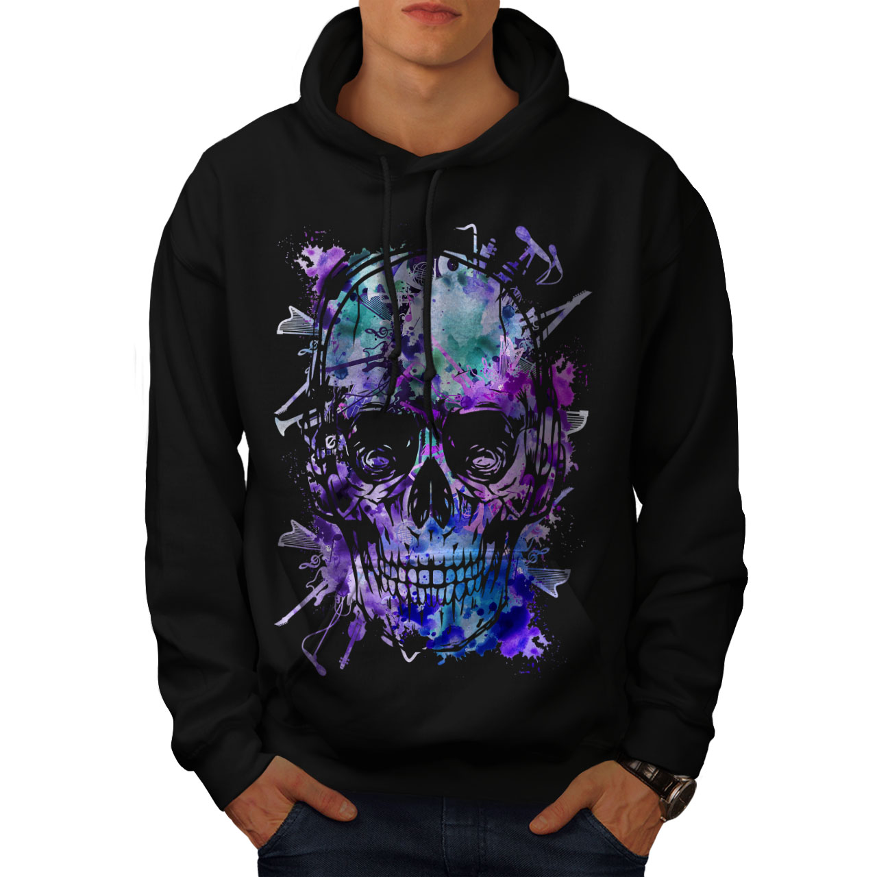 skull head hoodie