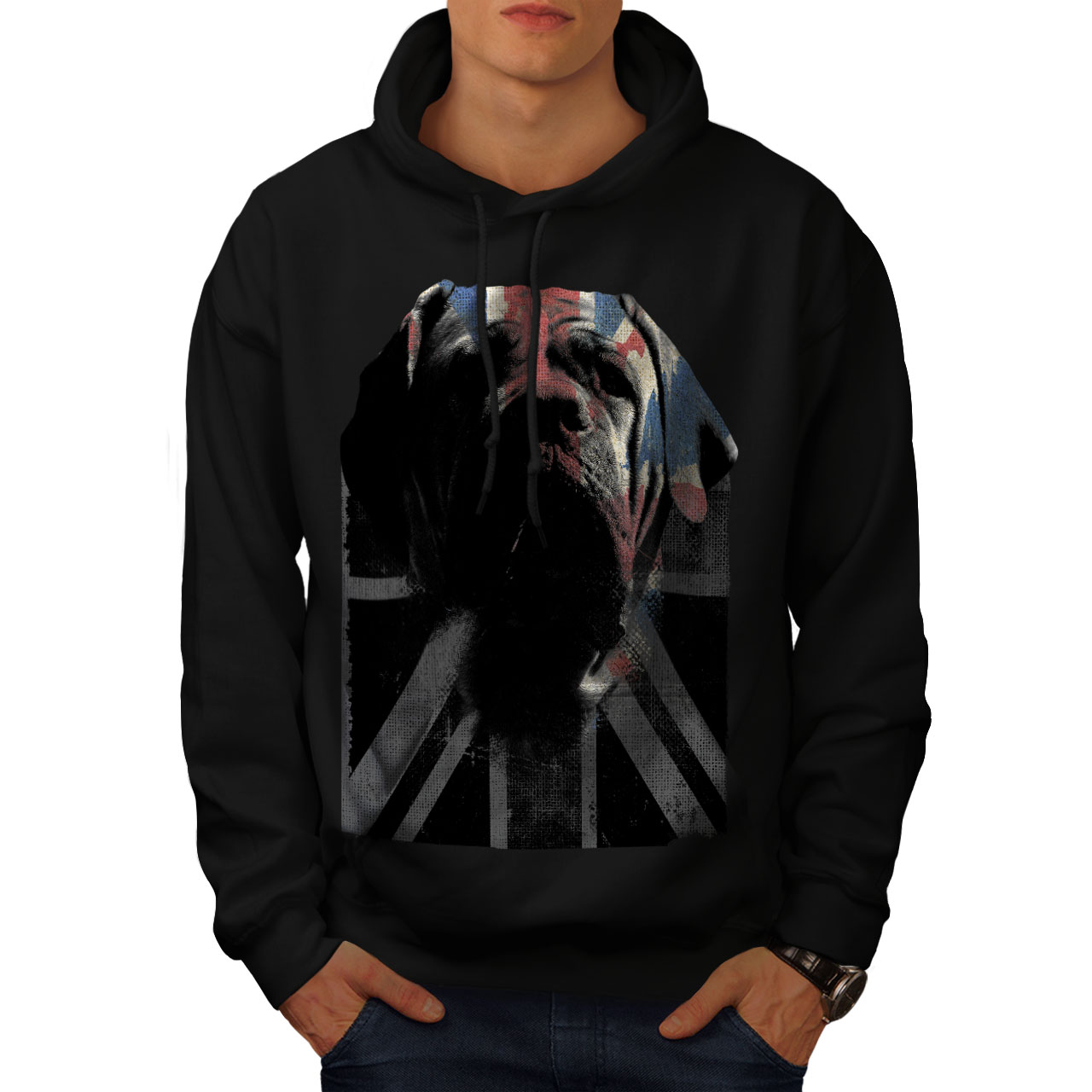 wellcoda Dog Puppy Photo Animal Mens Hoodie Puppy Hooded Sweatshirt