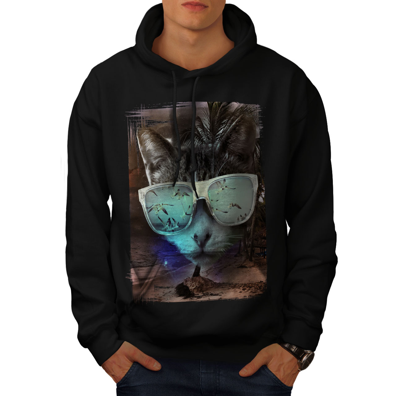 Wellcoda Mr Right Cool Funny Mens Contrast Hoodie Funny Casual Jumper