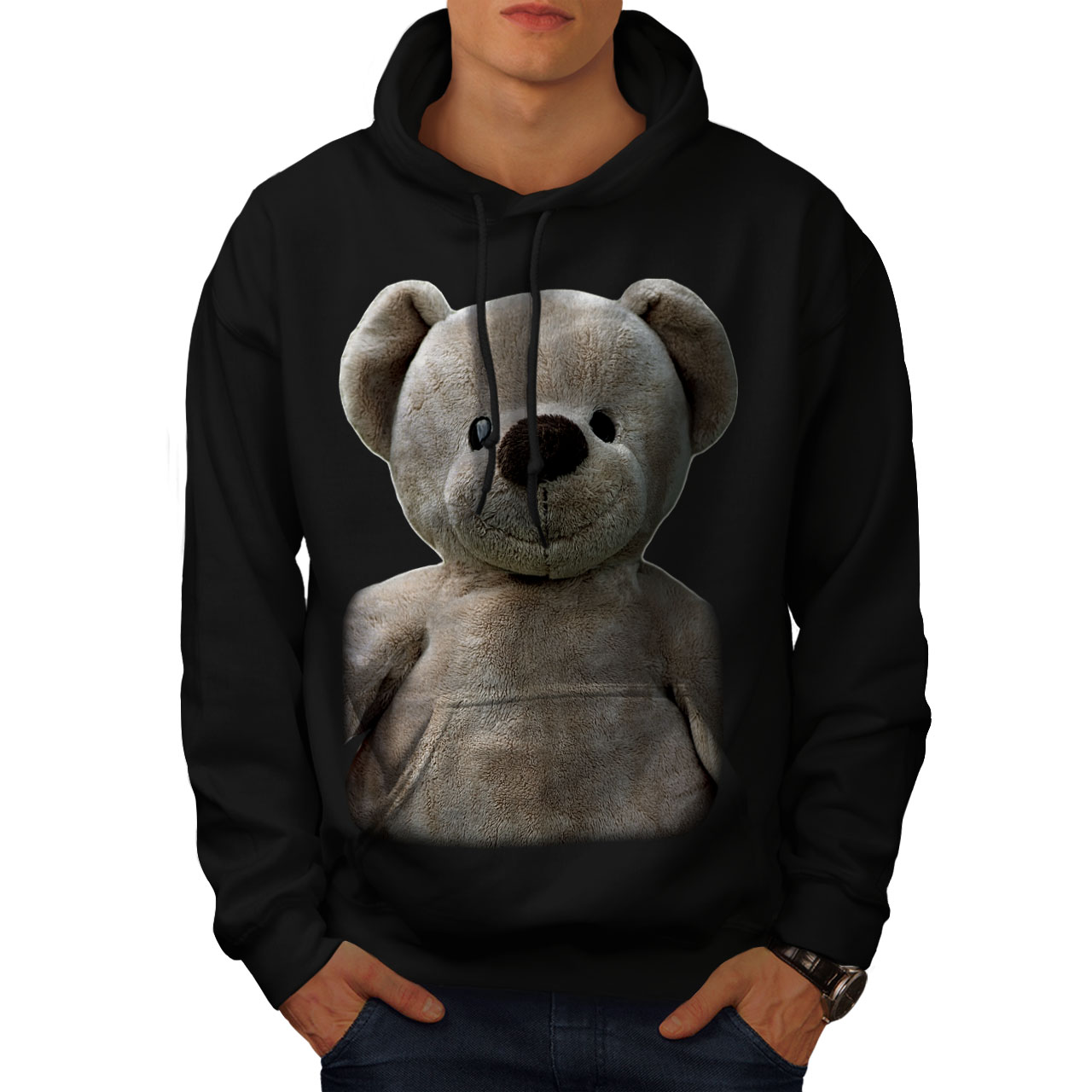 hoodie with teddy bear