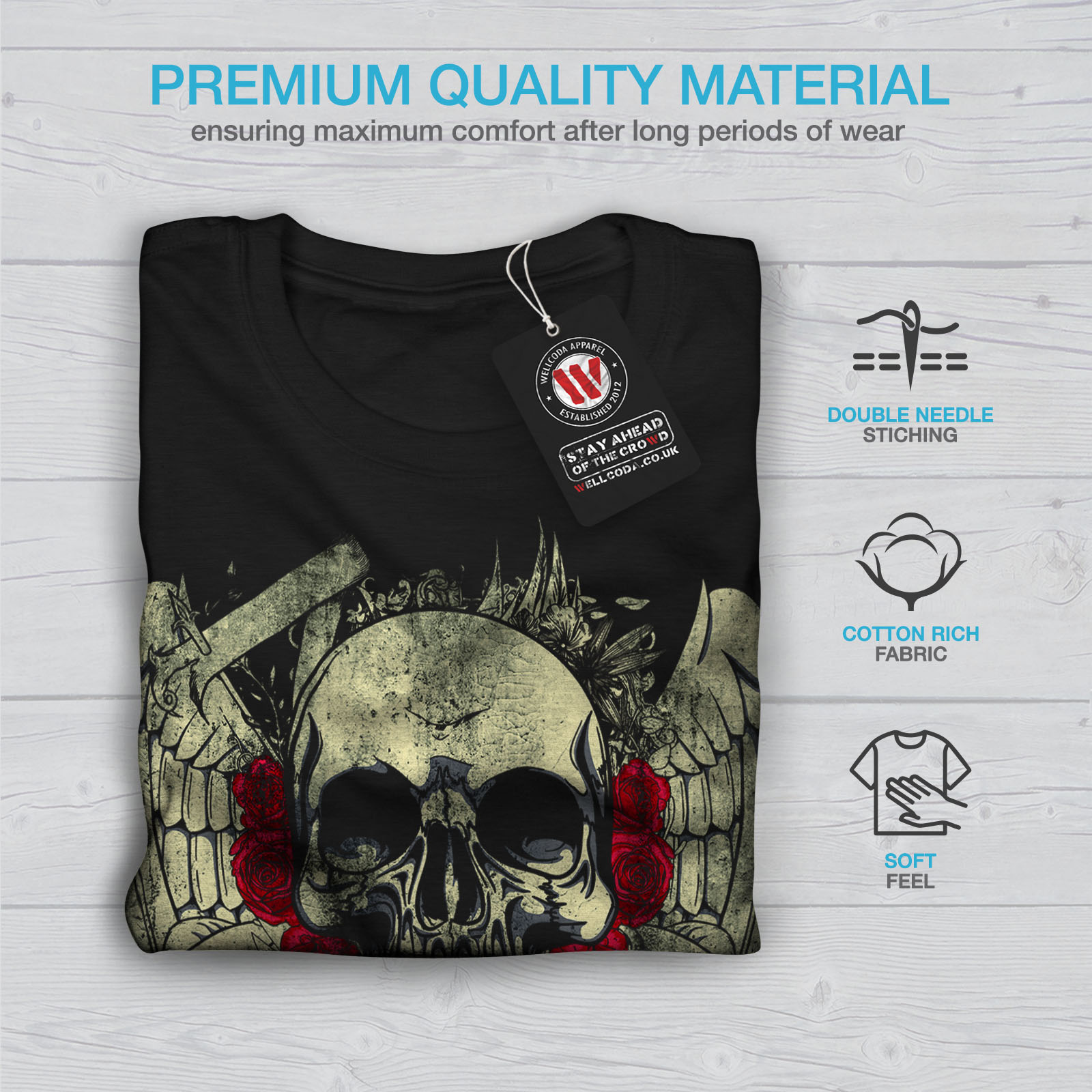 Relax Metal Rock Skull Men Long Sleeve T-shirt NEWWellcoda 