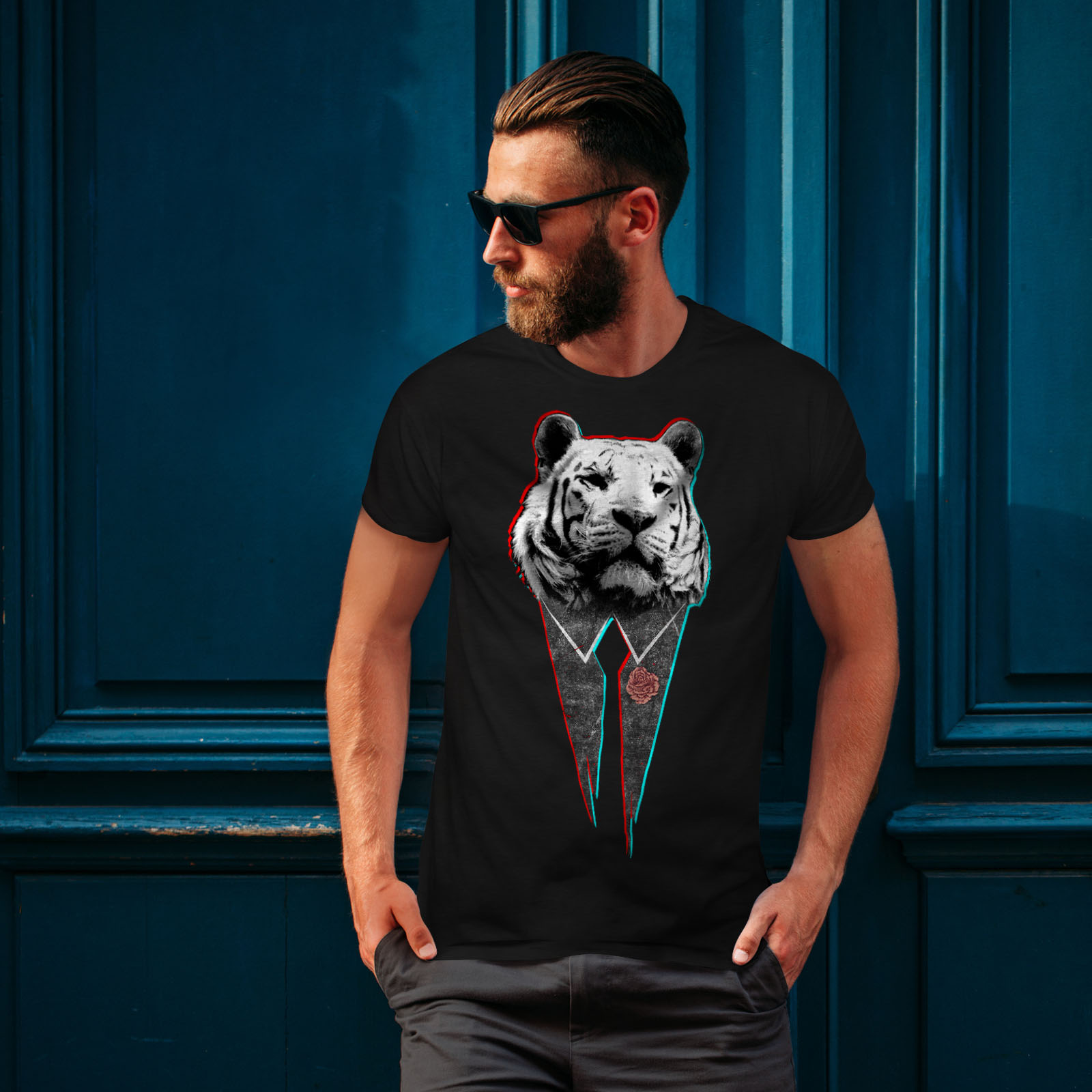 photo 3D Tiger Shirt ebay