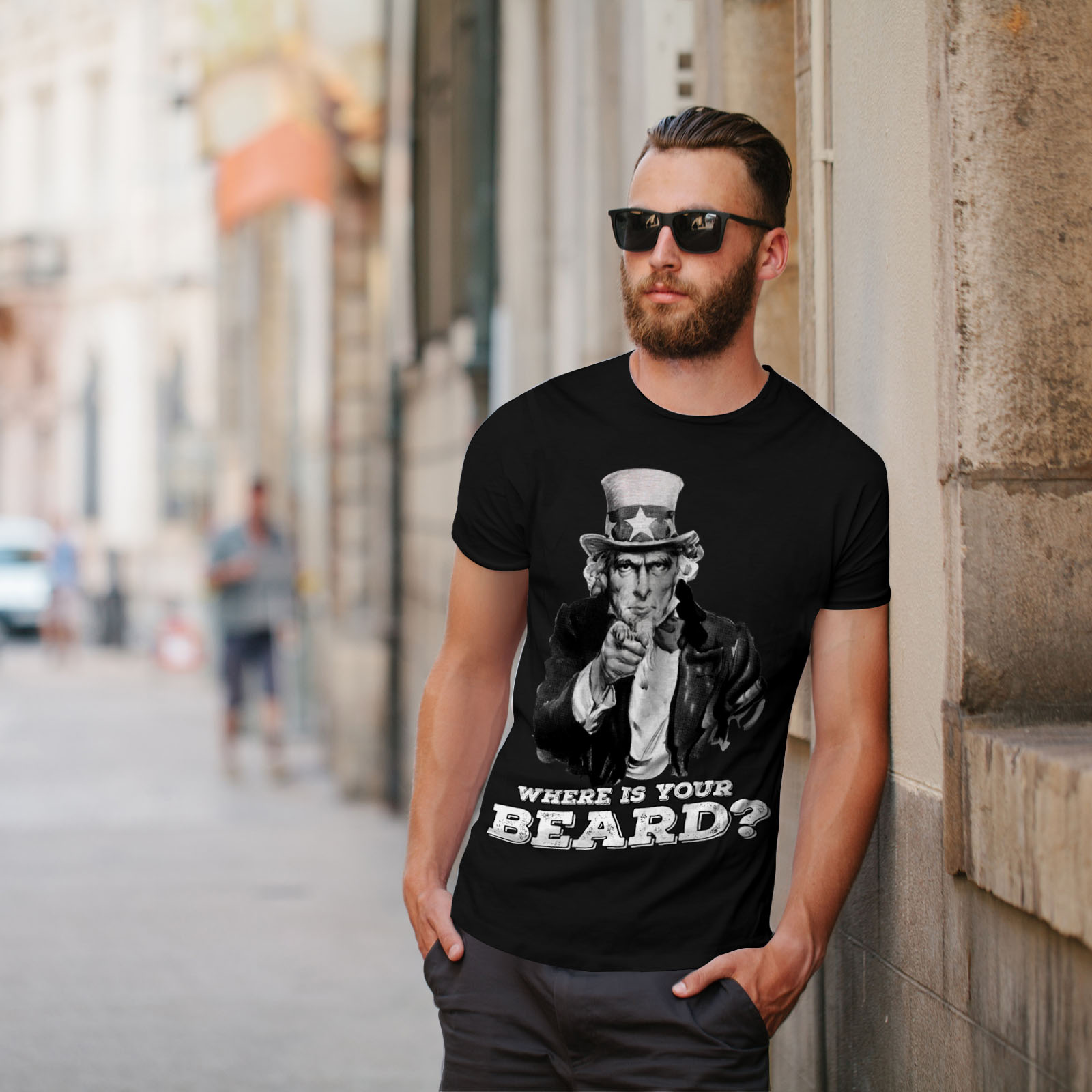 Wellcoda Beard Funny Uncle Sam Mens T-shirt, Uncle Graphic Design Printed  Tee | eBay