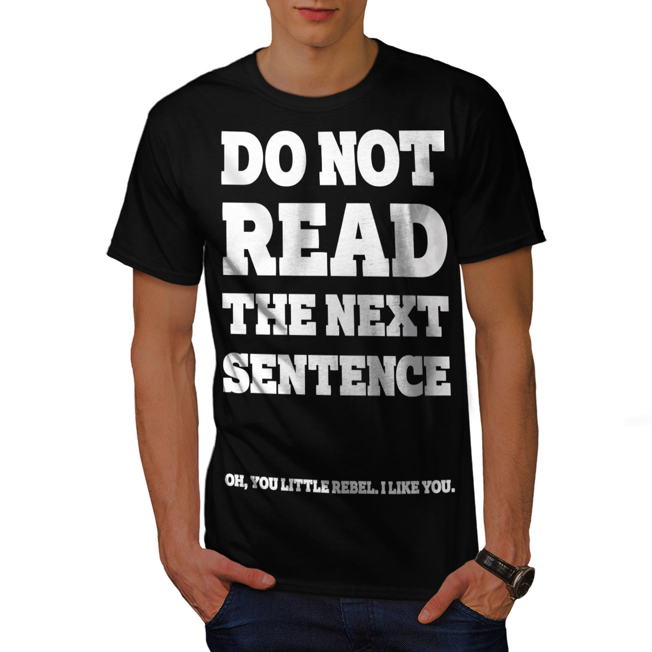 Wellcoda Do not read Quote Mens T-shirt, Attitude Graphic Design ...