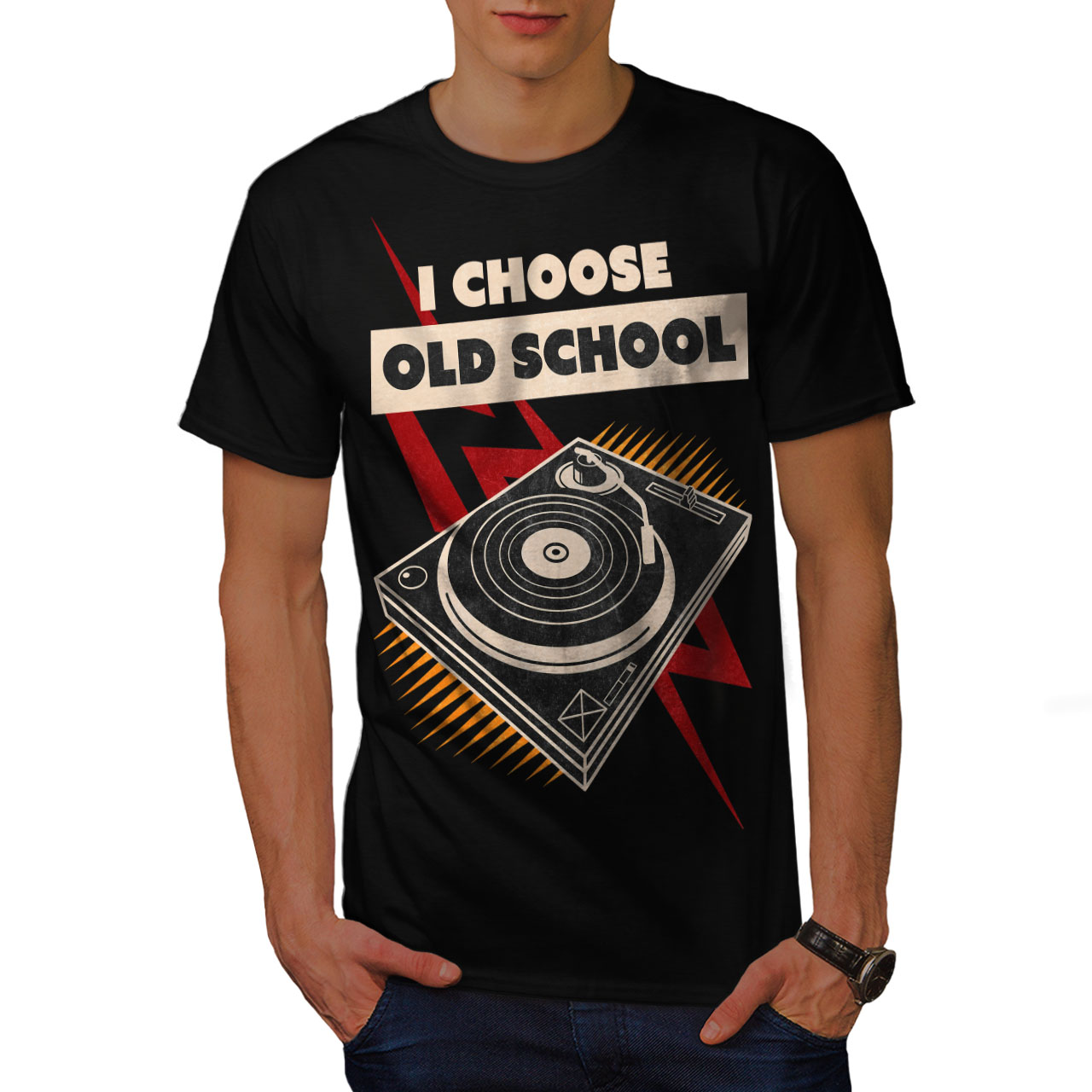 Wellcoda Vinyl Play Mens Tshirt, Oldschool Graphic Design Printed Tee eBay