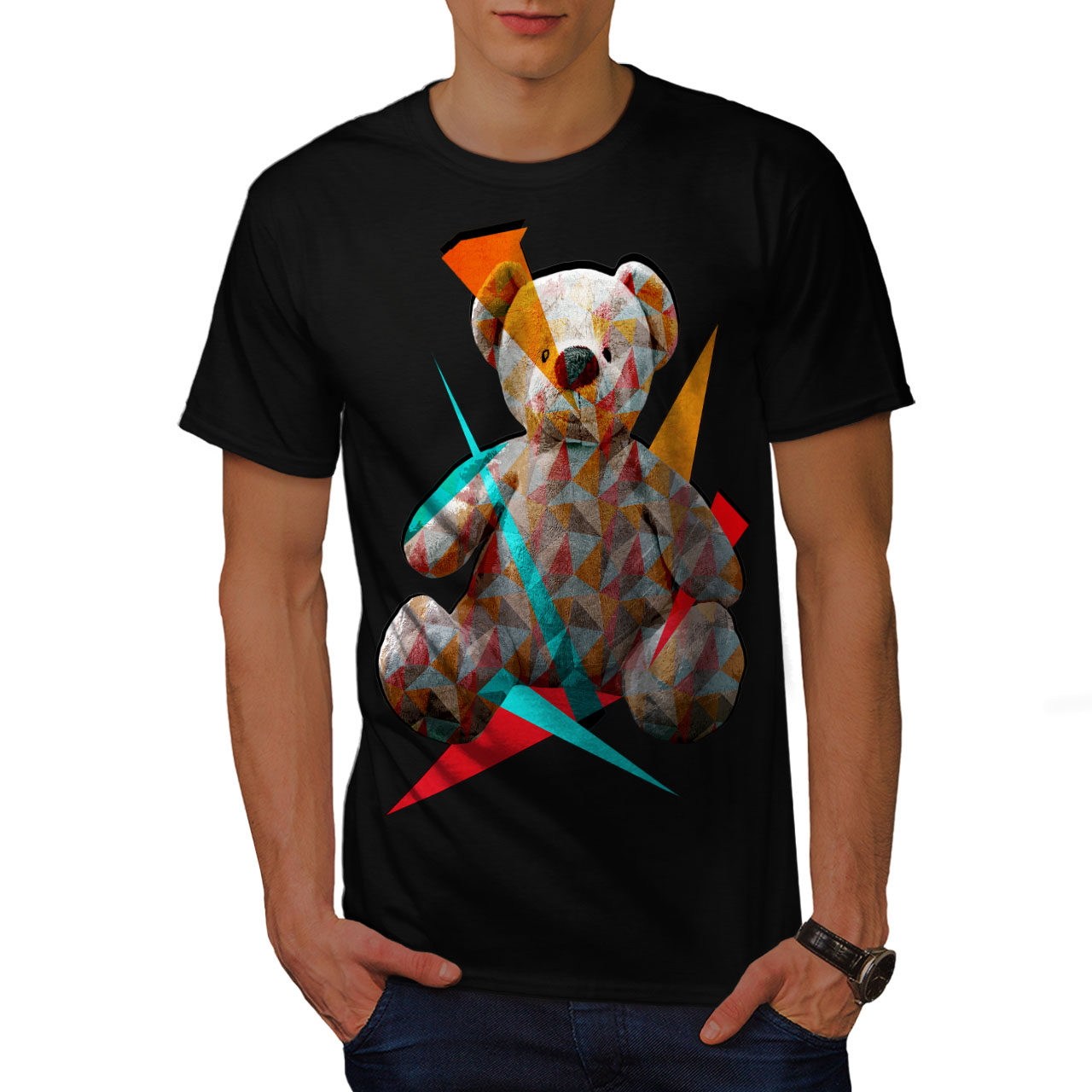 Wellcoda Teddy Bear Toy Cute Mens T-shirt, Nice Graphic Design Printed ...