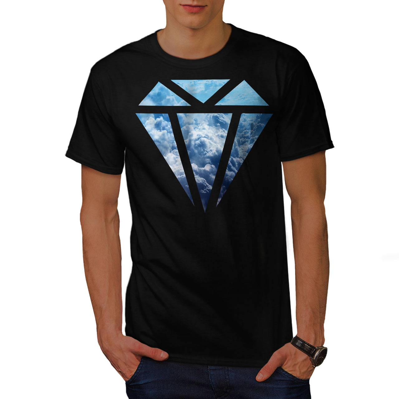 diamond t shirt mens