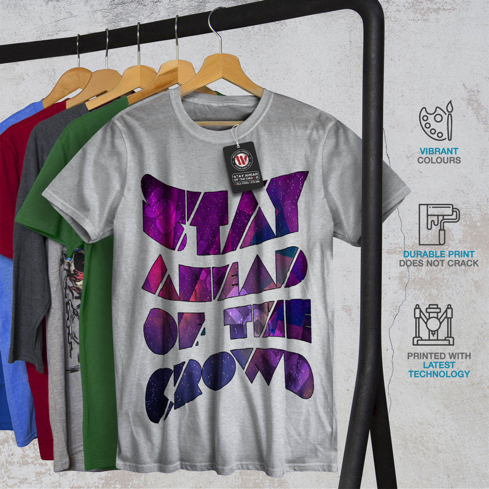 Wellcoda Geometric Unique Mens Tshirt, Attitude Graphic Design Printed