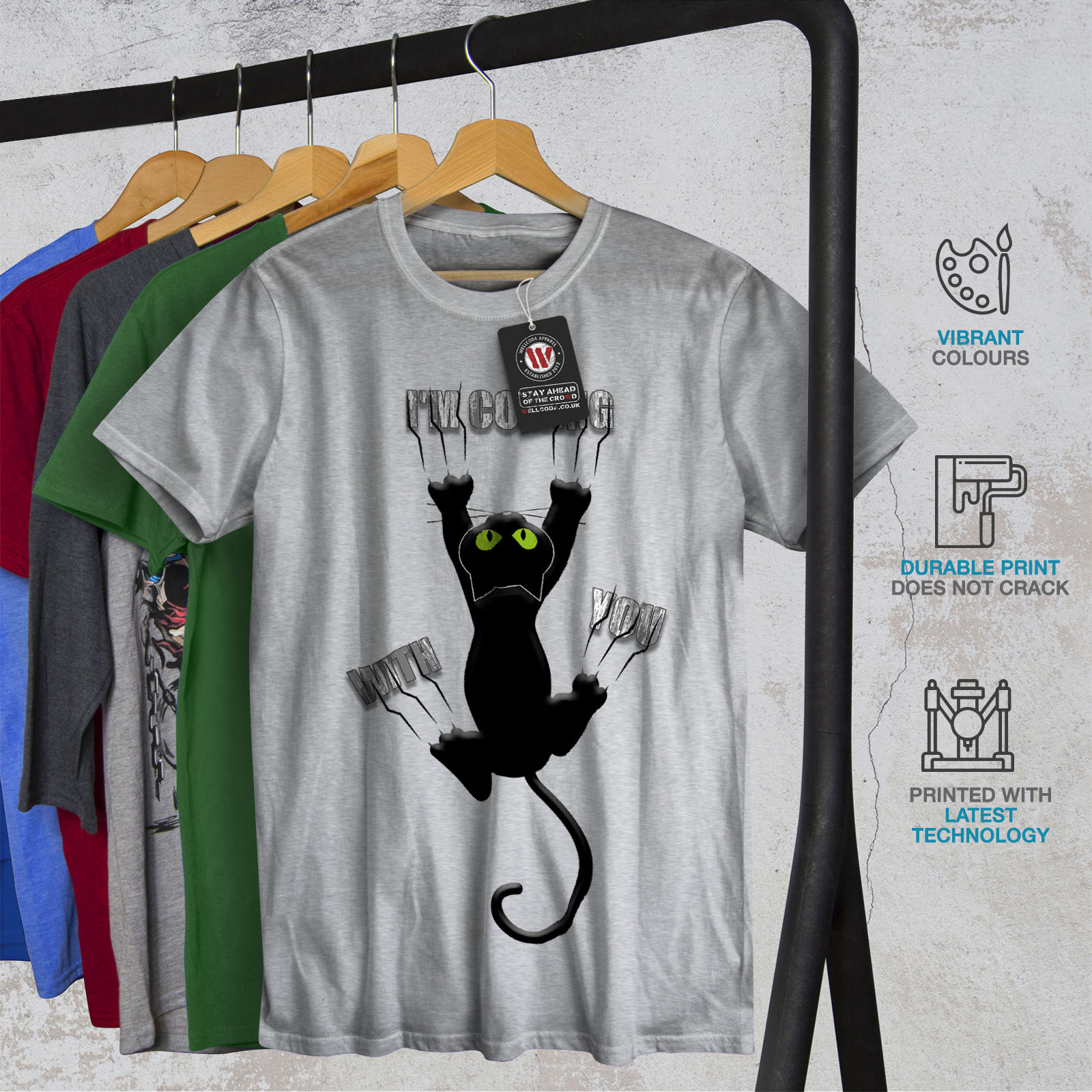 wellcoda Not Useless Cat Slogan Womens Hoodie Bad Hooded Sweatshirt