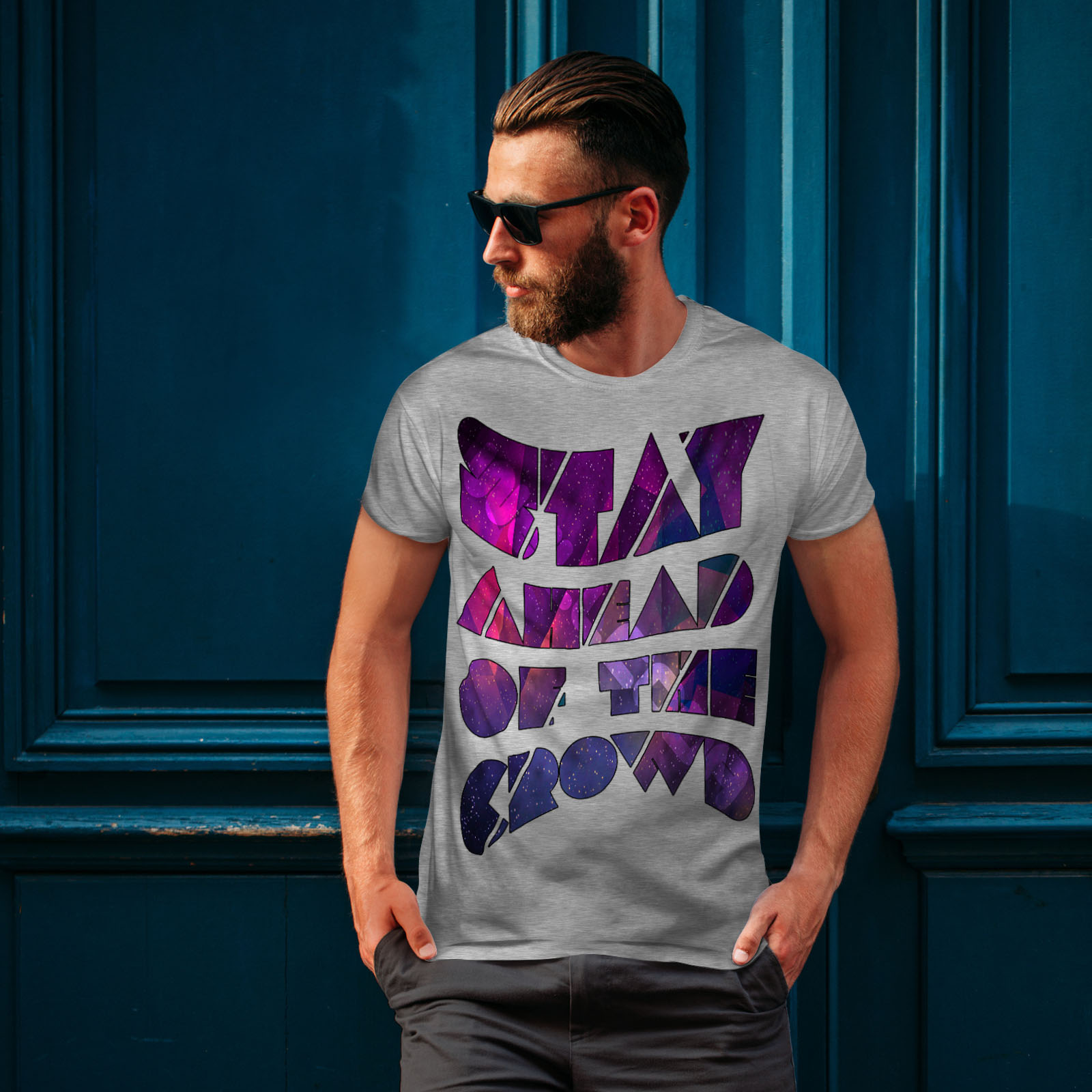 Wellcoda Geometric Unique Mens Tshirt, Attitude Graphic Design Printed