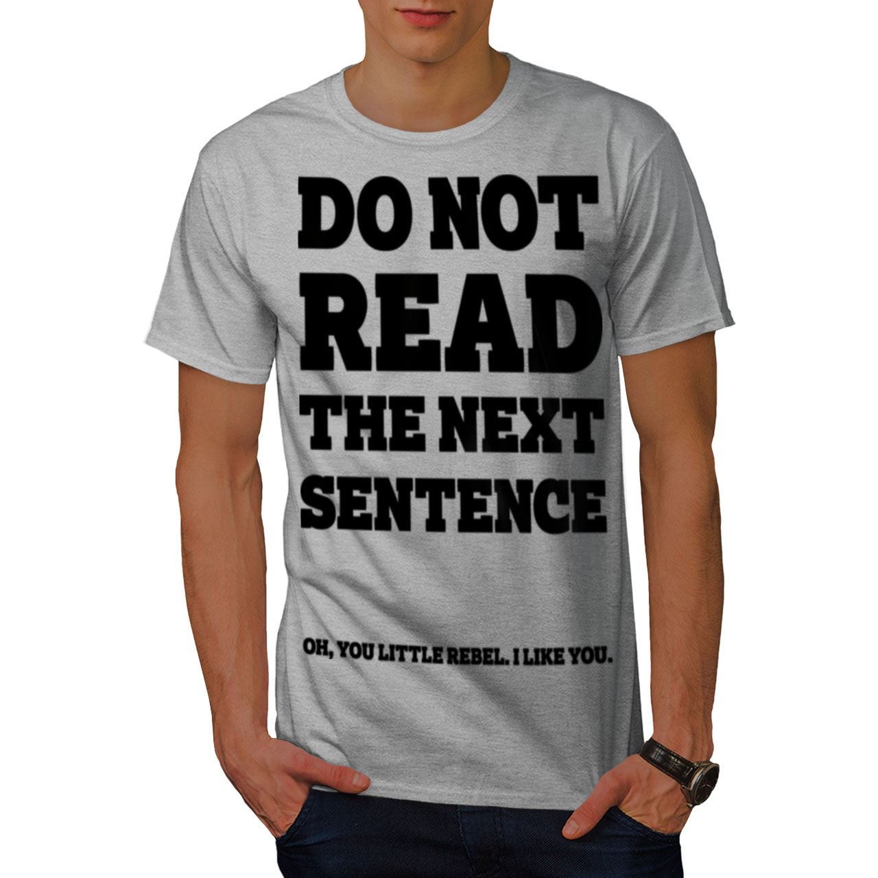 Wellcoda Do not read Quote Mens T-shirt, Attitude Graphic Design ...