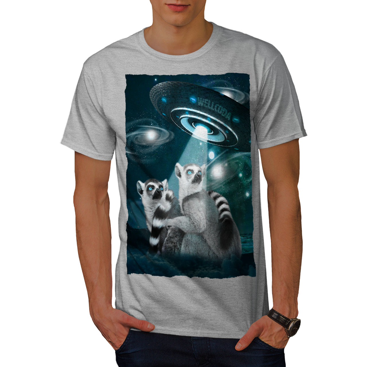 Details about   Wellcoda Mars Lemur Being Mens Long Sleeve T-shirt Space Graphic Design