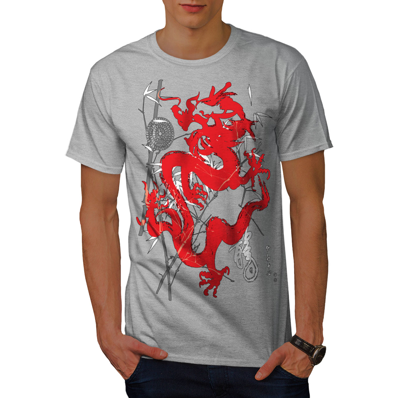 Wellcoda Fantasy Dragon Mystic Mens T-shirt, Asia Graphic Design ...